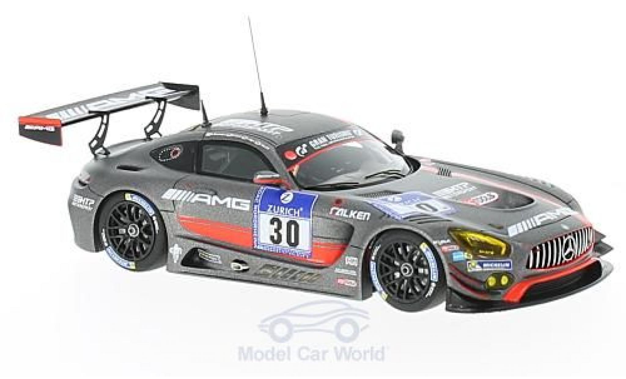 Mercedes AMG GT 1/43 Minichamps 3 No.30 AMG-Team HTP Motorsport 24h N&uuml;rburgring 2016 D.Baumann/M.Buhk/S.M&uuml;cke/T.J&auml;ger diecast model cars