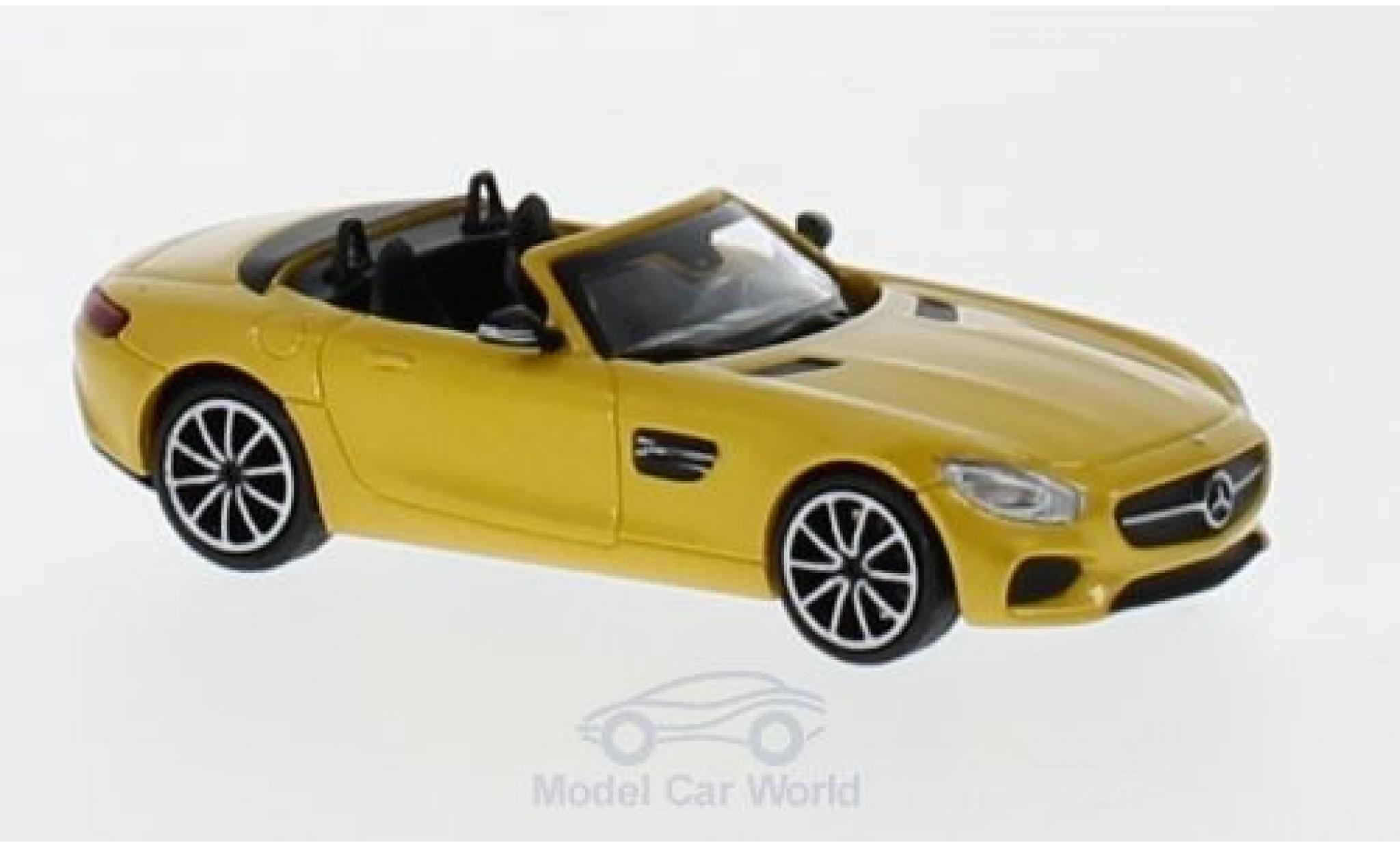 Mercedes AMG GT 1/87 Minichamps S Roadster metallic yellow 2017 diecast model cars