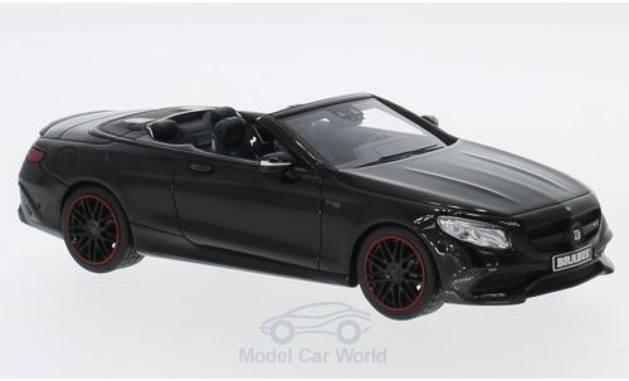 Mercedes Classe S 1/43 Minichamps Brabus 850 black 2016 Basis AMG S 63 Convertible diecast model cars