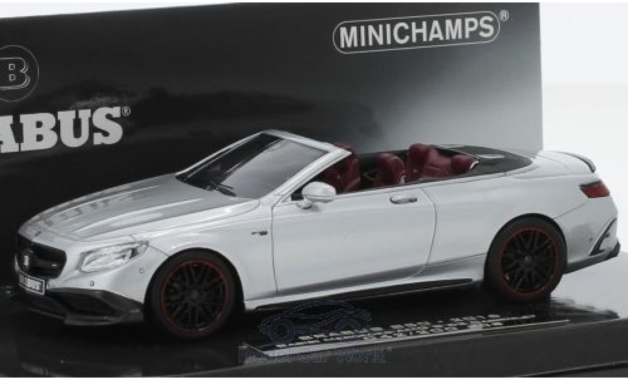 Mercedes Classe S 1/43 Minichamps Brabus 850 grey 2016 Basis AMG S 63 Convertible diecast model cars