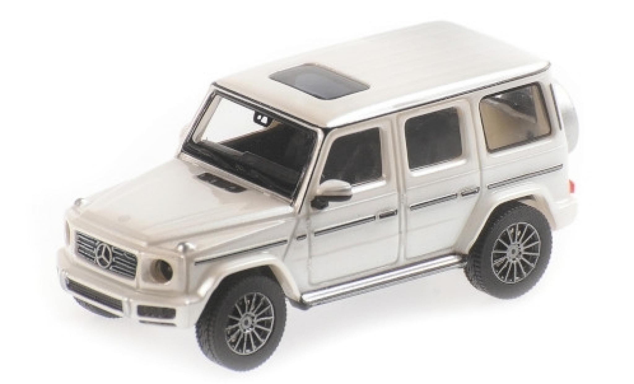 Mercedes Classe G 1/87 Minichamps G500 (W463) metallic white 2018 diecast model cars