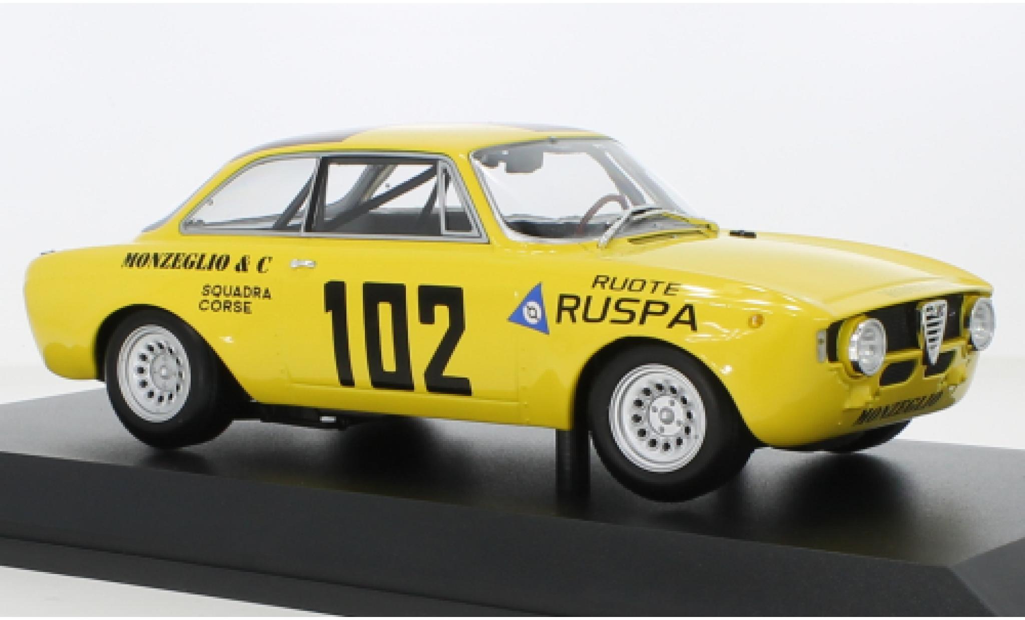 Alfa Romeo GT 1/18 Minichamps A 1300 No.102 Monzeglio Squadra Corse Targa Florio 1971 diecast model cars