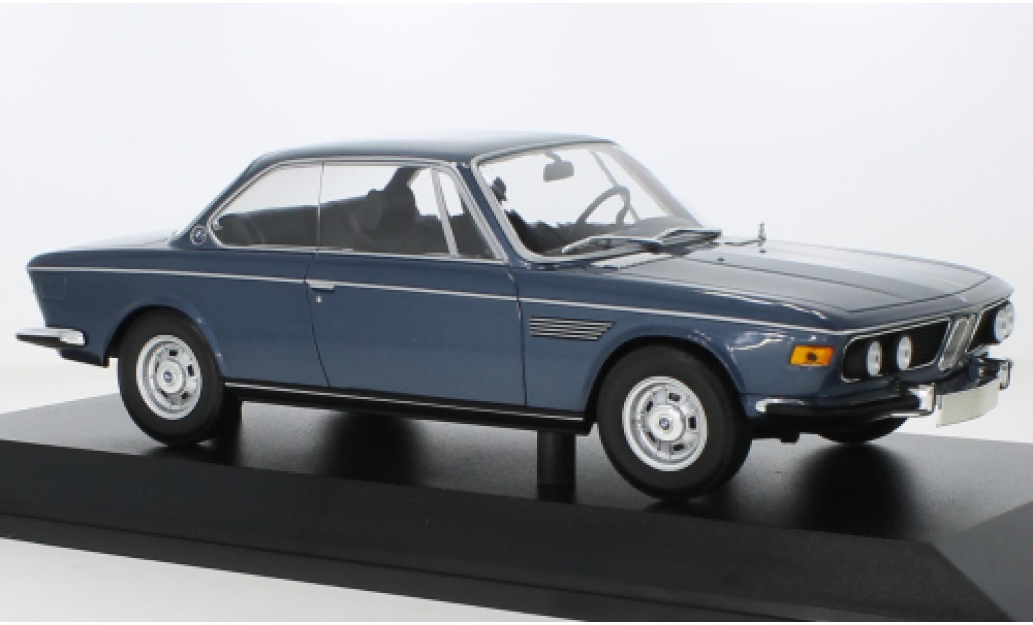 Bmw 2800 1/18 Minichamps CS metallise blue 1968 diecast model cars
