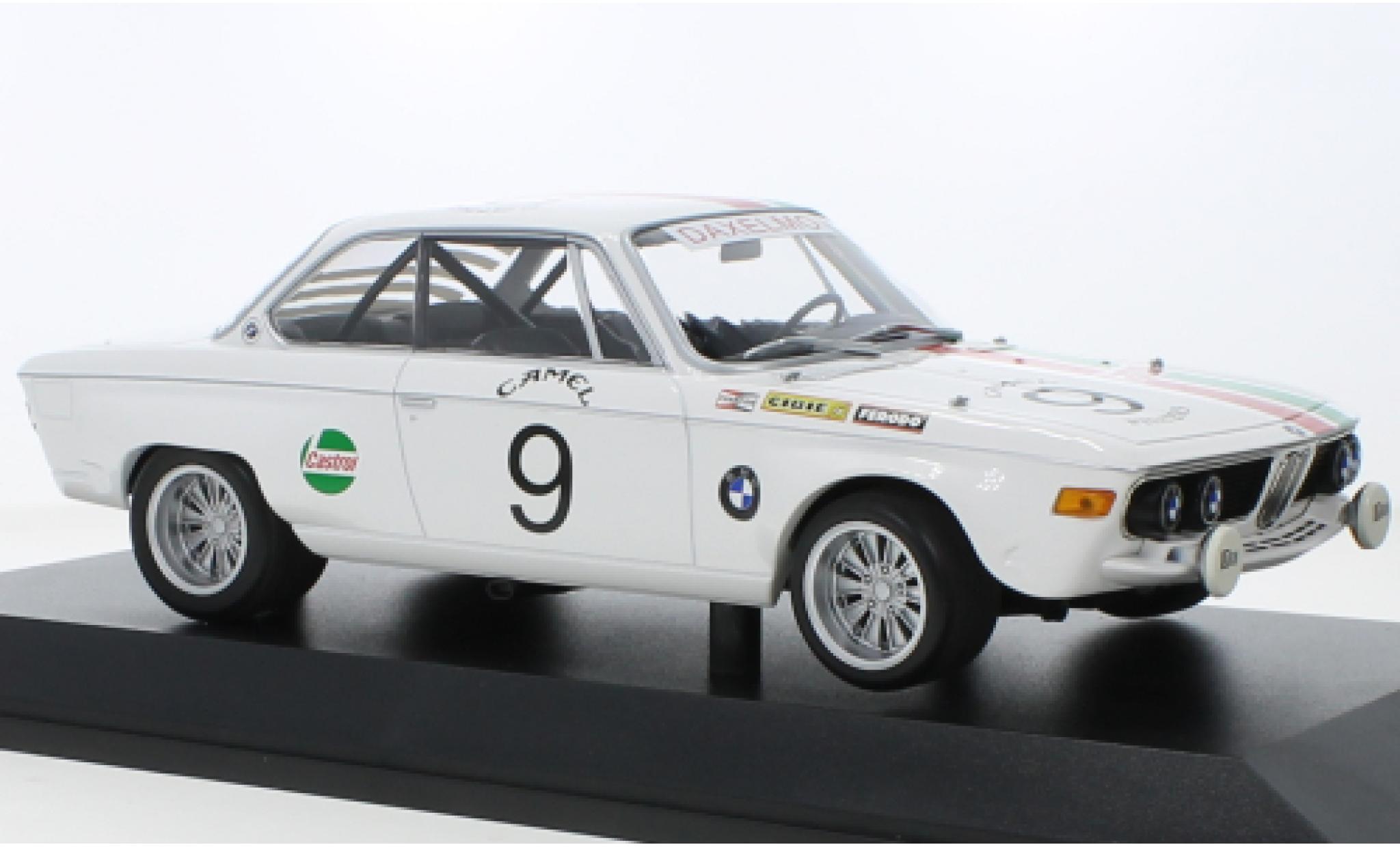 Bmw 2800 1/18 Minichamps CS No.9 Castrol 24h Spa 1971 diecast model cars