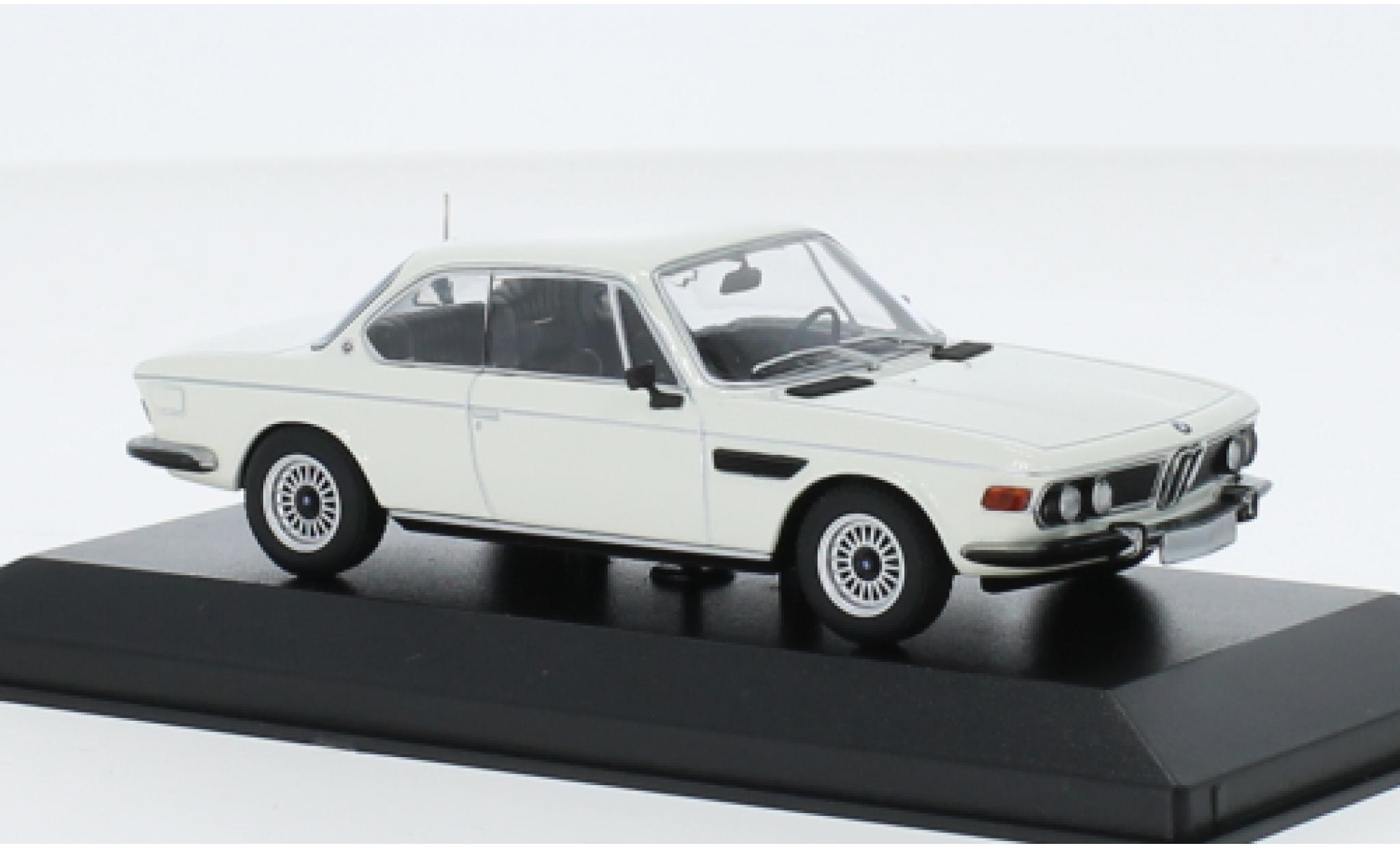 Bmw 3.0 1/43 Minichamps CS white 1969 diecast model cars