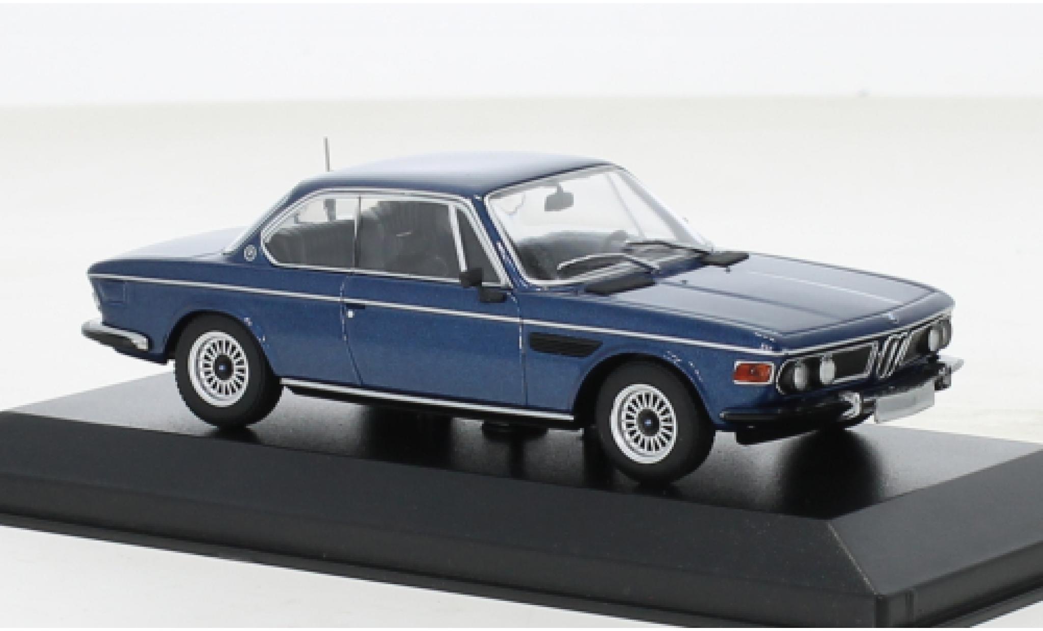 Bmw 3.0 1/43 Minichamps CS metallise blue 1968 diecast model cars