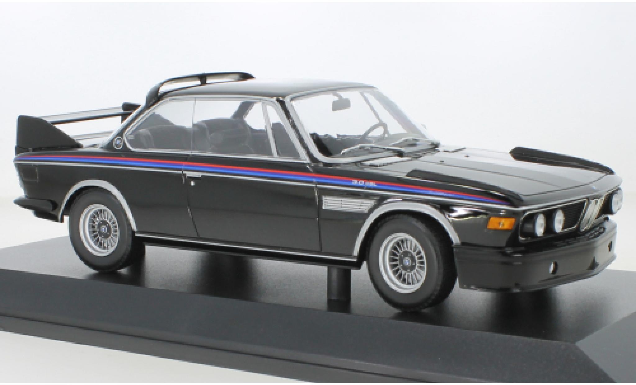 Bmw 3.0 1/18 Minichamps CSL black 1973 diecast model cars
