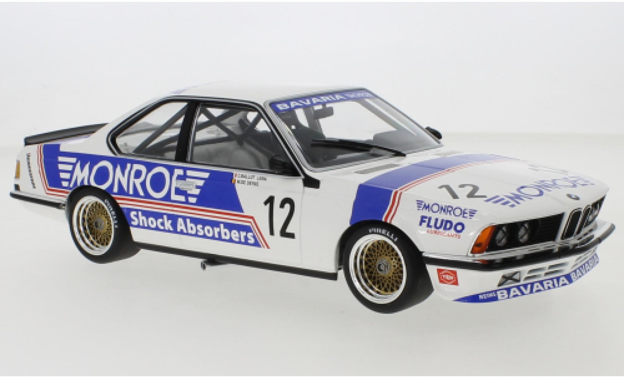 Bmw 635 1/18 Minichamps CSI No.12 Bavaria Motorsports Monroe 500km Monza 1985 diecast model cars