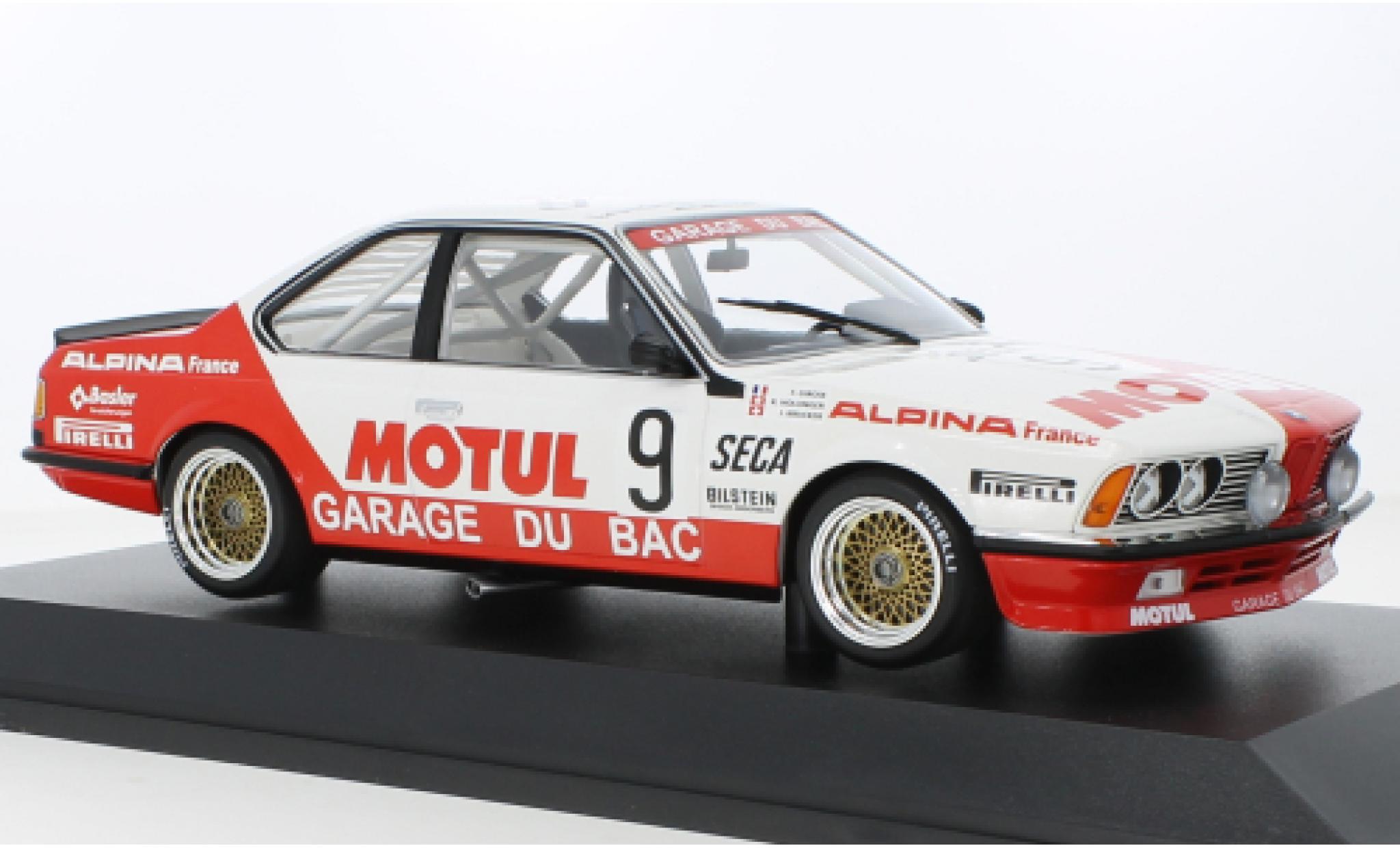 Bmw 635 1/18 Minichamps CSi No.9 Garage Du Bac Motul 24h Spa 1984 diecast model cars