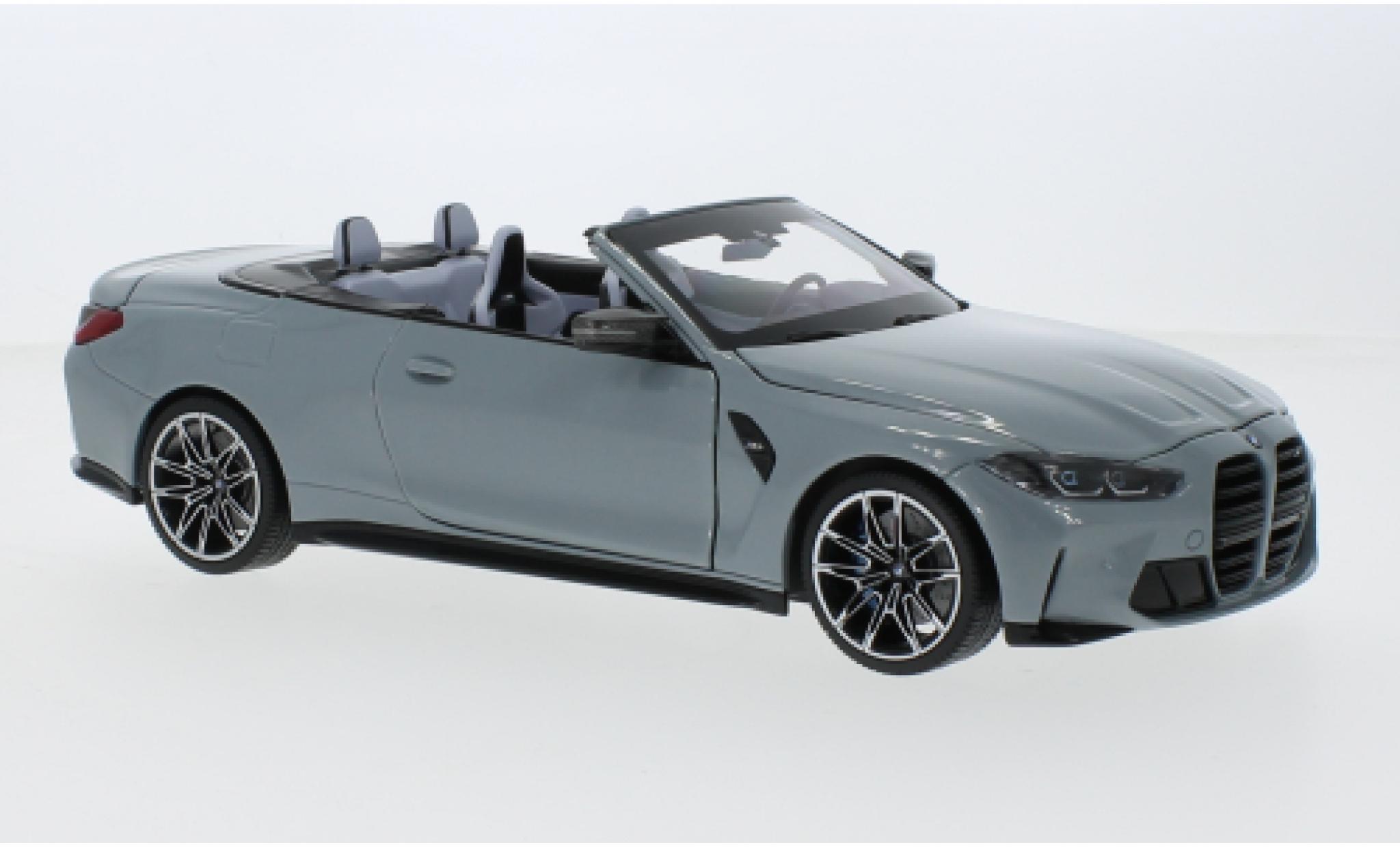 Bmw M4 1/18 Minichamps cabriolet metallise grey 2020 diecast model cars