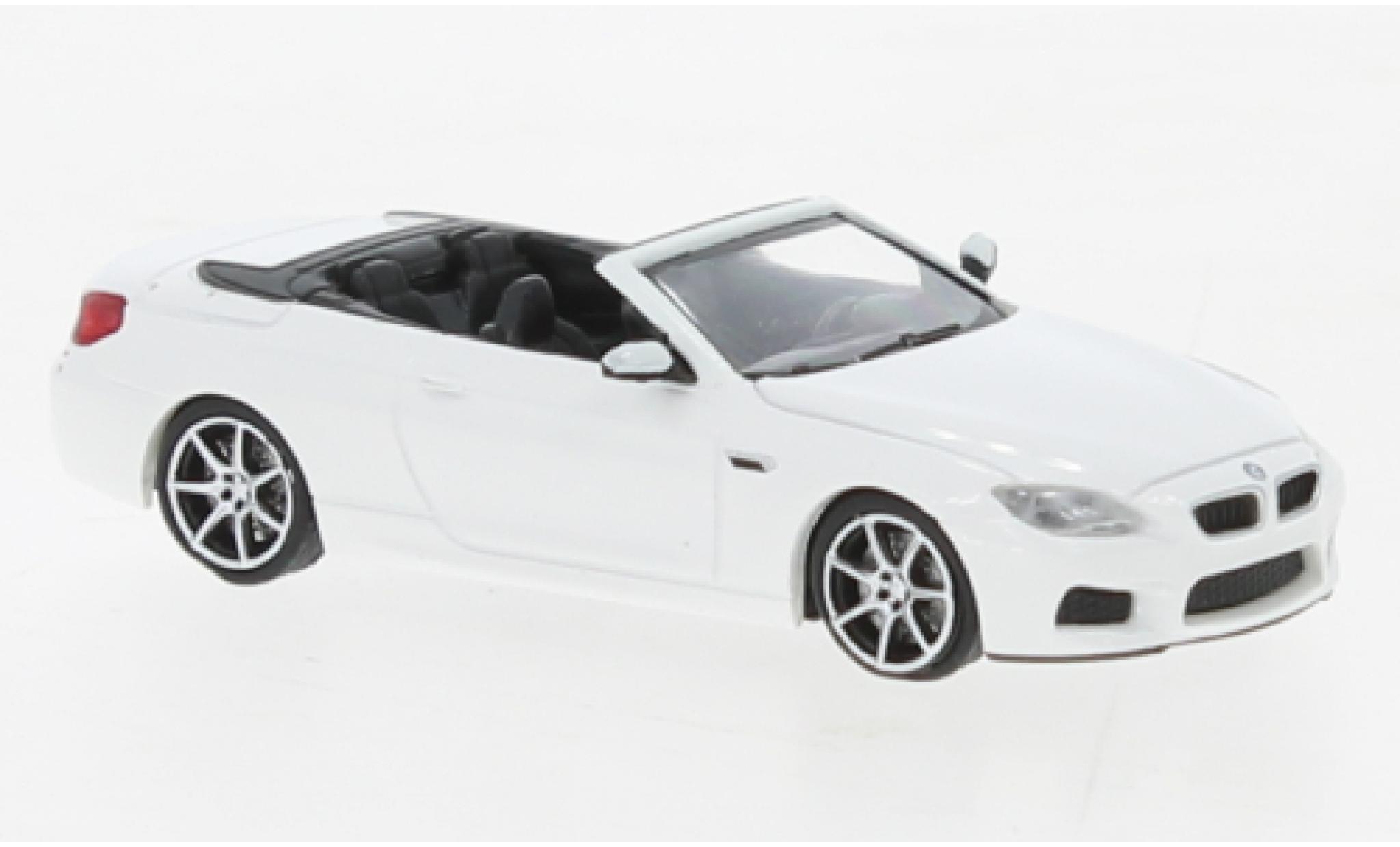 Bmw M6 1/87 Minichamps Convertible white 2015 diecast model cars