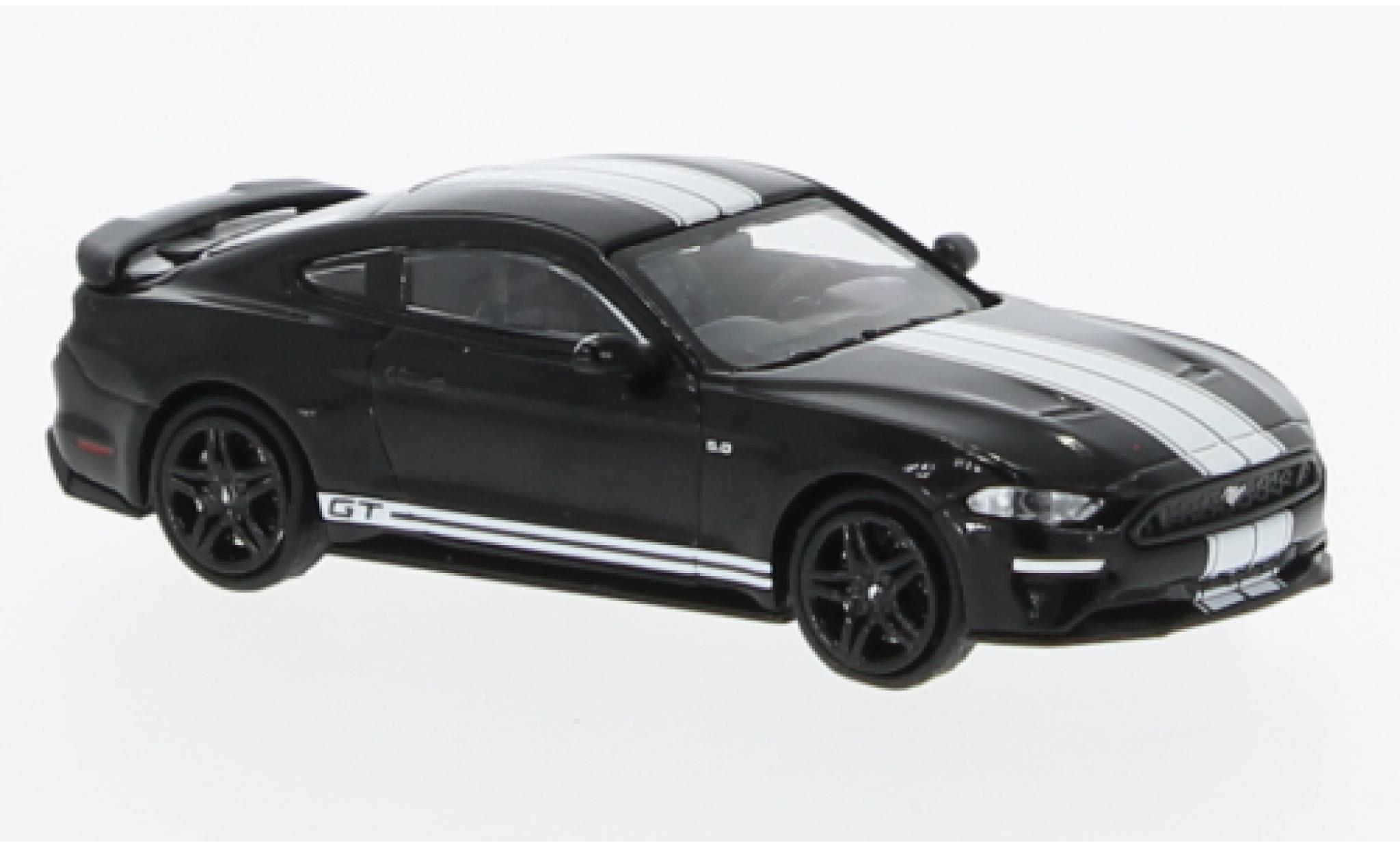 Ford Mustang 1/87 Minichamps GT black/white 2018 diecast model cars