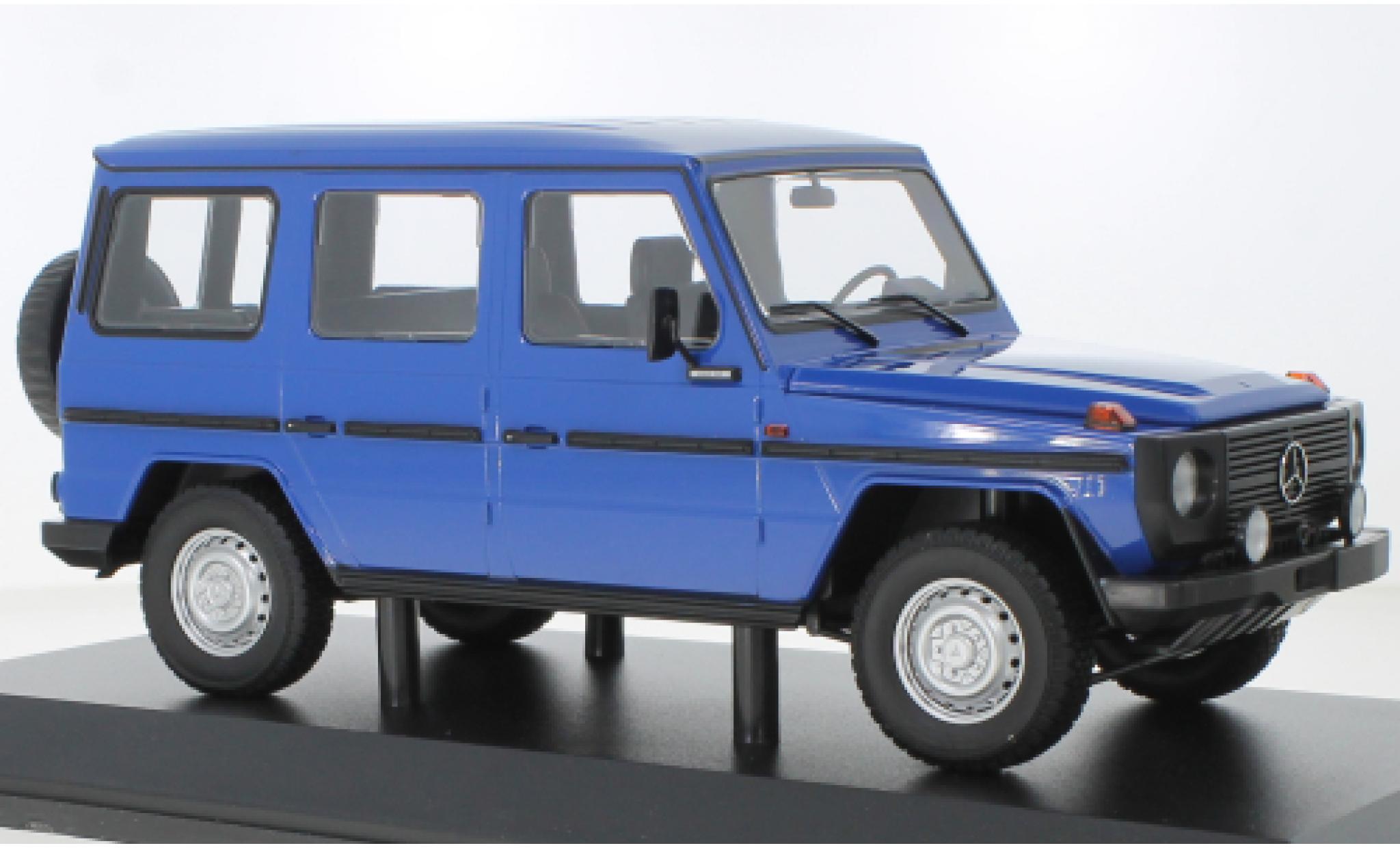 Mercedes Classe G 1/18 Minichamps G-classe LWB (W460) blue fonc&eacute; 1980 diecast model cars