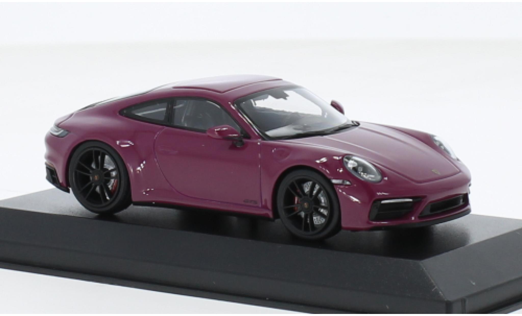 Porsche 992 GTS 1/43 Minichamps 911  Carrera 4 red fonc&eacute; 2021 diecast model cars