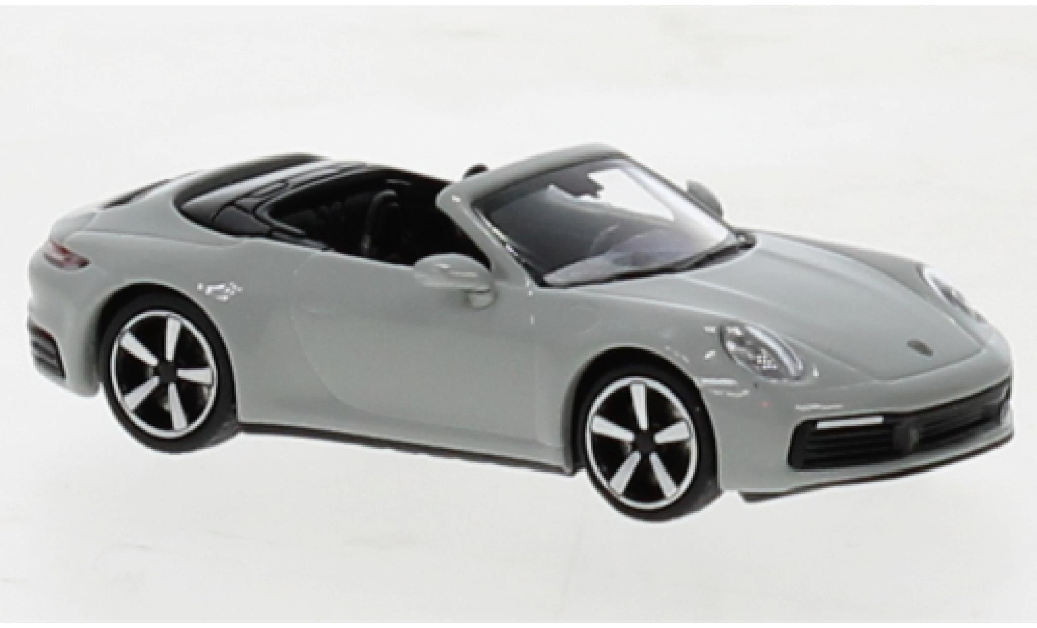 Porsche 992 4S 1/87 Minichamps 911  Carrera cabriolet grey 2019 diecast model cars