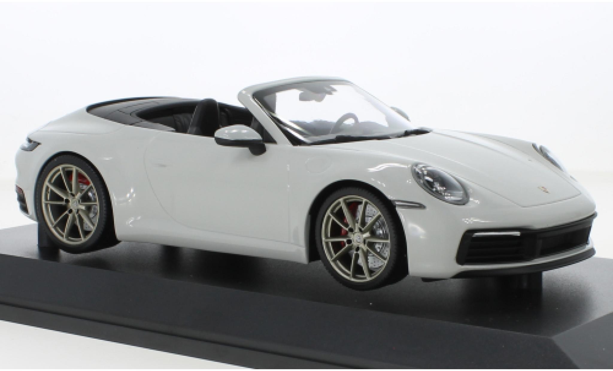 Porsche 992 4S 1/18 Minichamps 911  Carrera Convertible grey 2019 diecast model cars