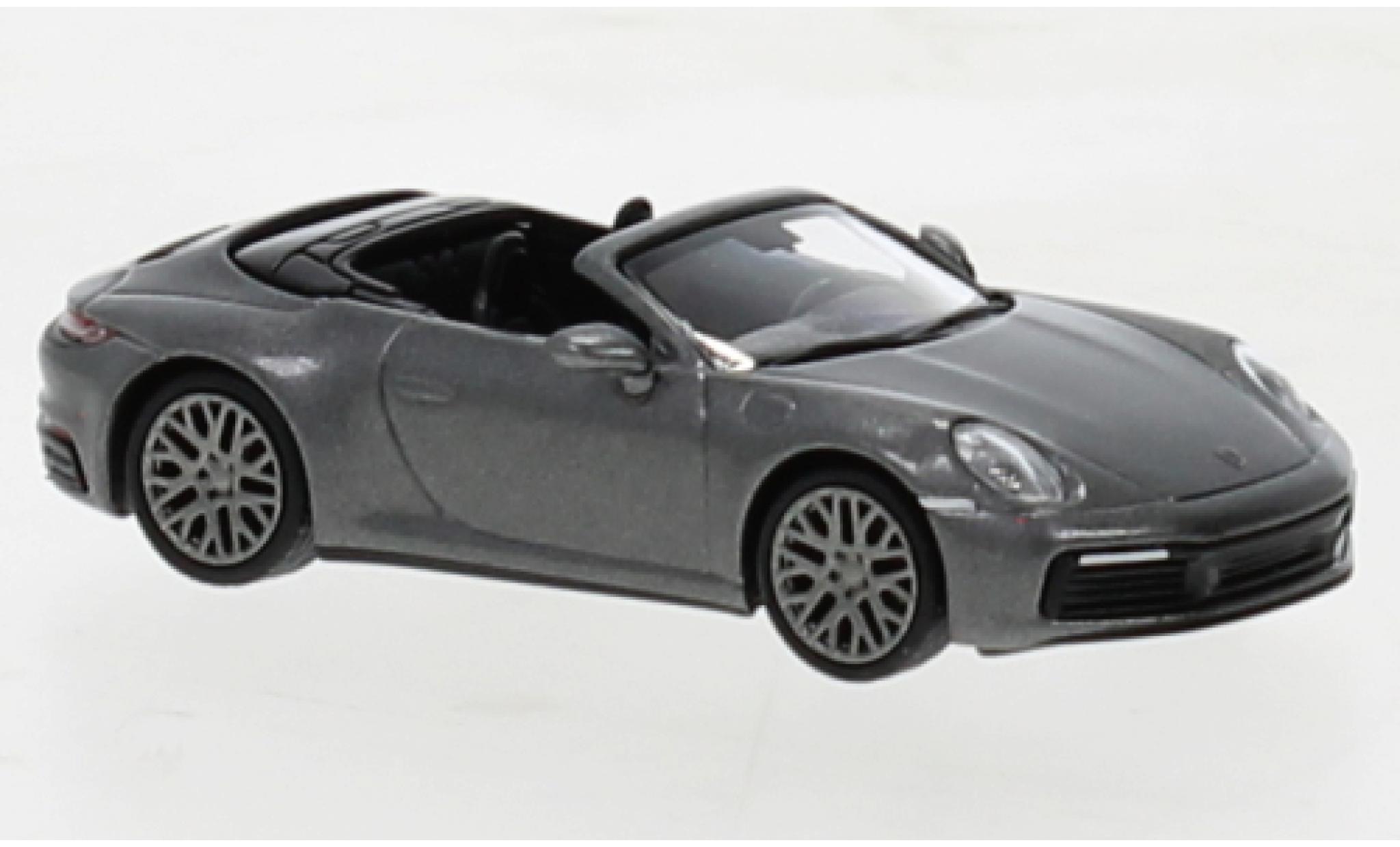 Porsche 992 4S 1/87 Minichamps 911  Carrera cabriolet metallise grey 2019 diecast model cars
