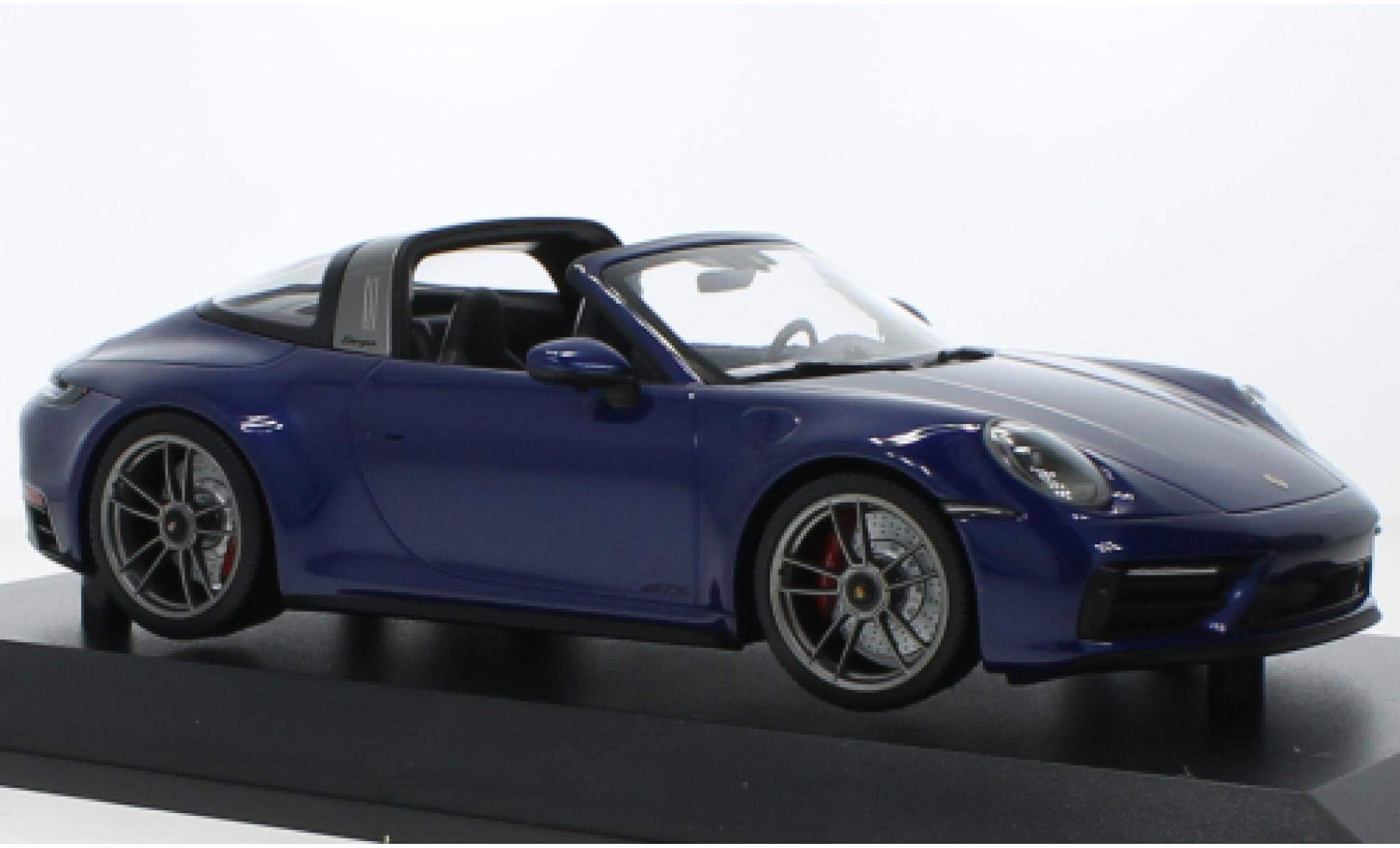 Porsche 992 Targa 1/18 Minichamps 911  4 GTS metallise blue 2021 diecast model cars