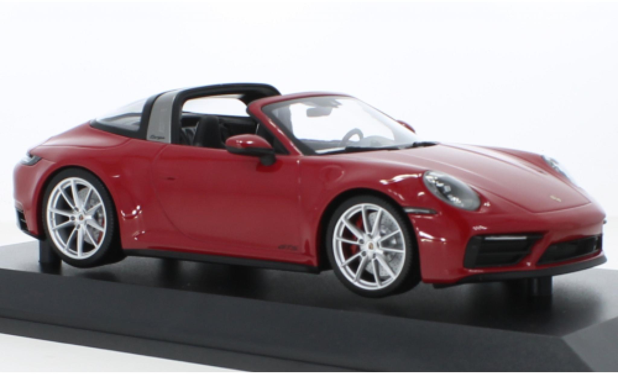 Porsche 992 Targa 1/18 Minichamps 911  4 GTS red 2021 diecast model cars