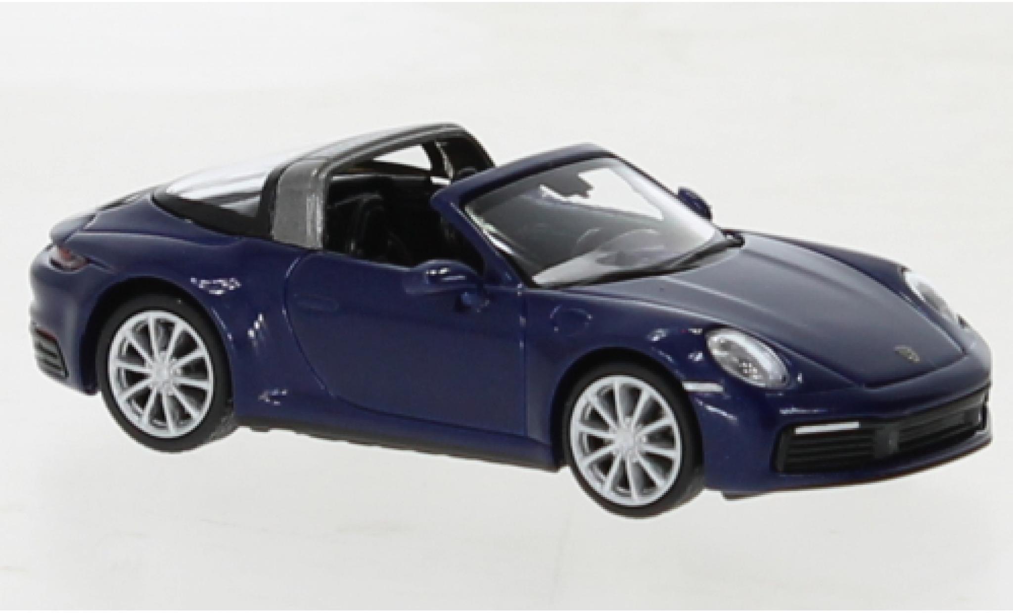 Porsche 992 Targa 1/87 Minichamps 911  4 metallise blue 2020 diecast model cars