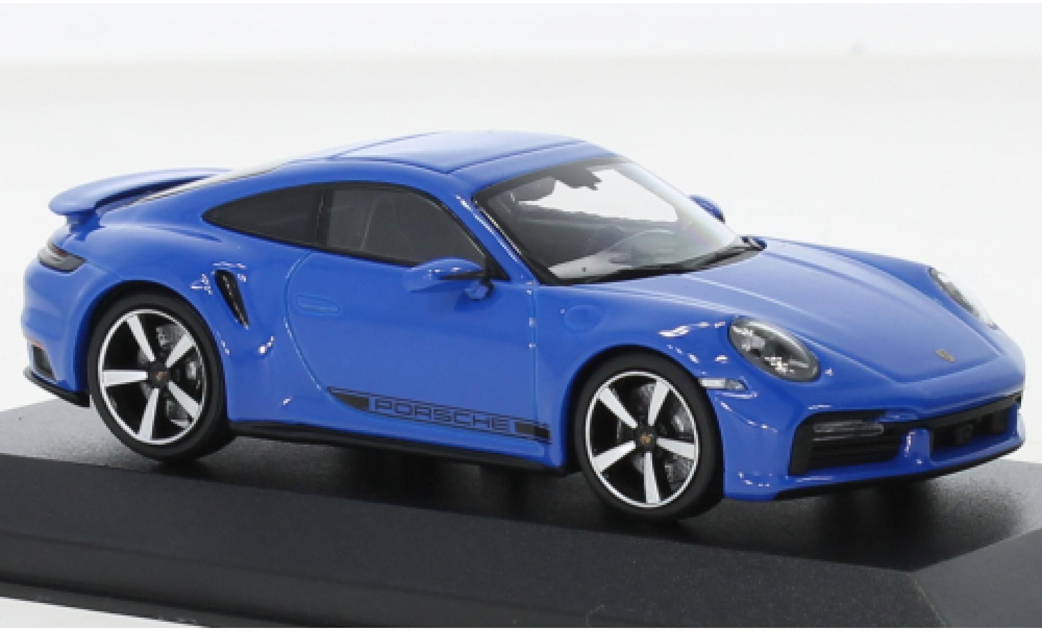 Porsche 992 Turbo s 1/43 Minichamps 911  Turbo S blue 2020 diecast model cars