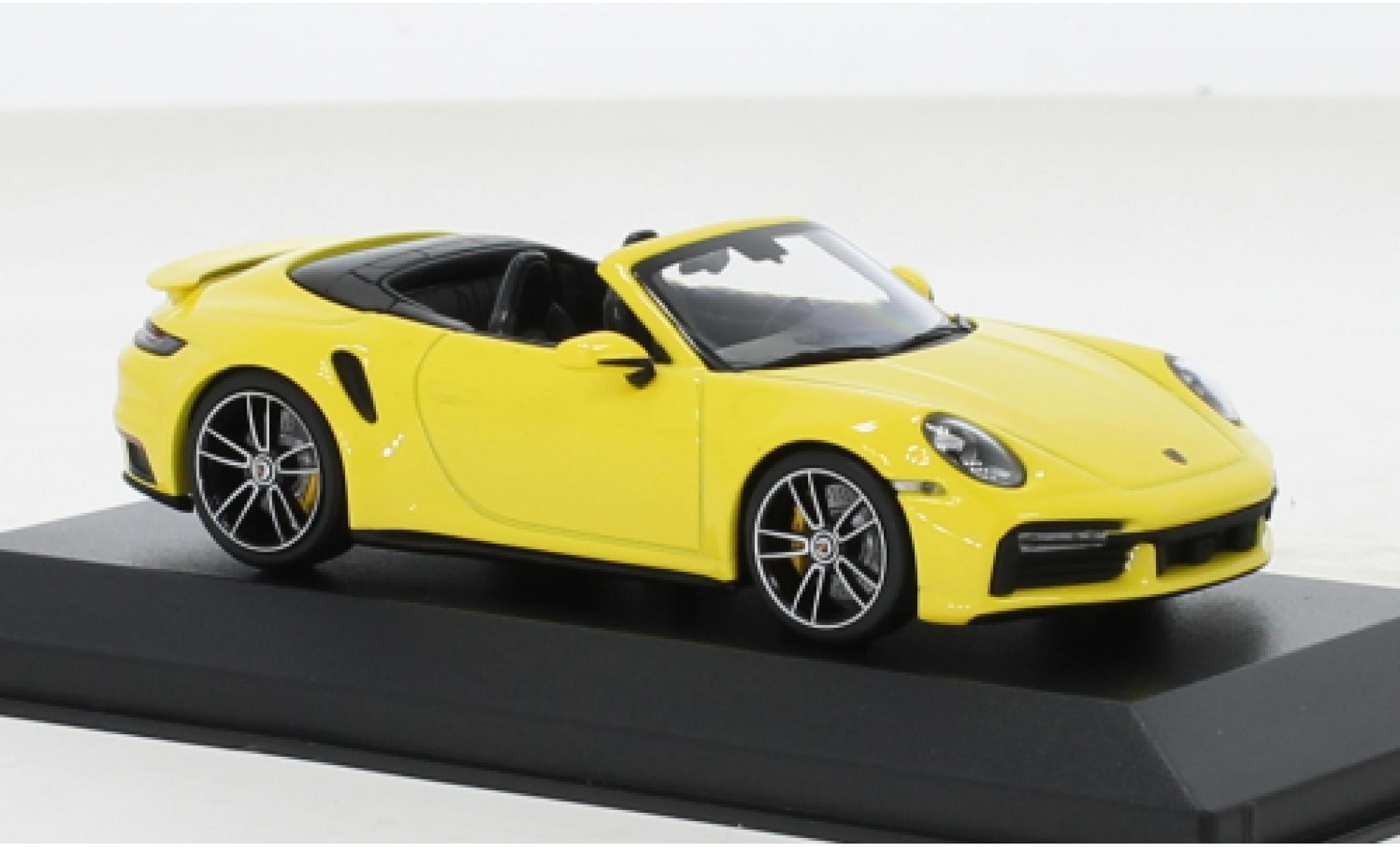 Porsche 992 Turbo s 1/43 Minichamps 911  Turbo S Convertible yellow 2020 diecast model cars