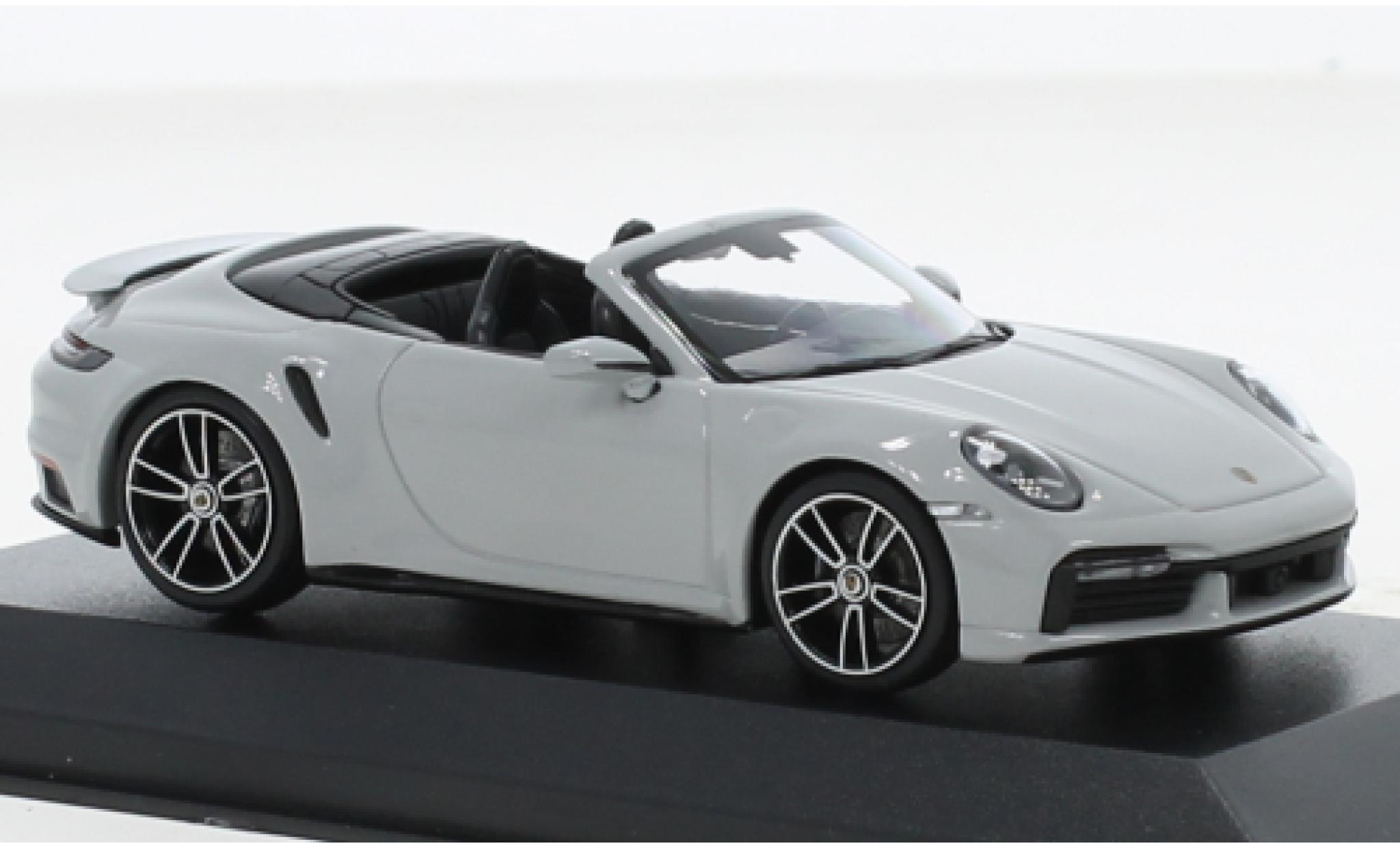 Porsche 992 Turbo s 1/43 Minichamps 911  Turbo S cabriolet grey clair 2020 diecast model cars