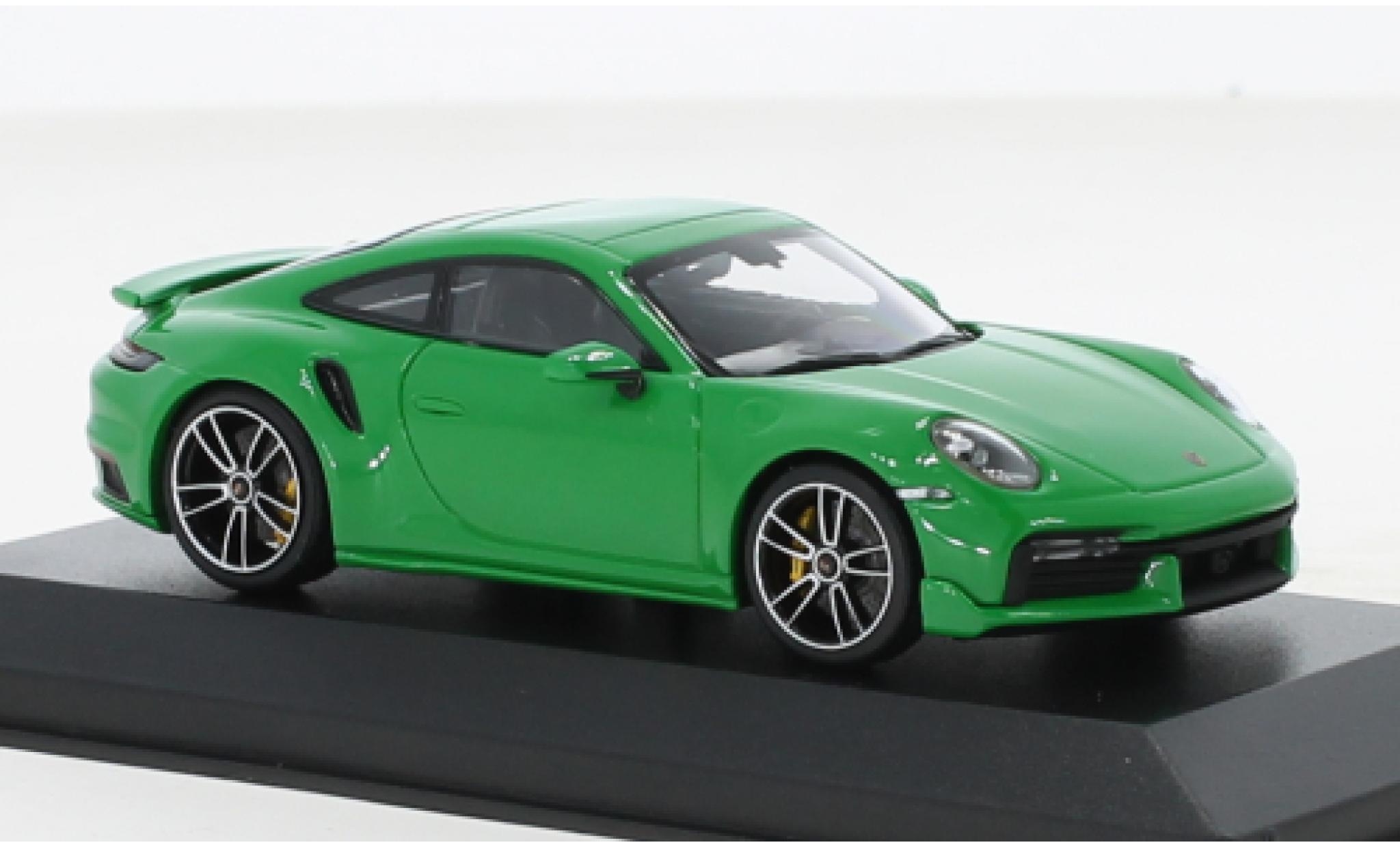 Porsche 992 Turbo s 1/43 Minichamps 911  Turbo S green 2021 diecast model cars