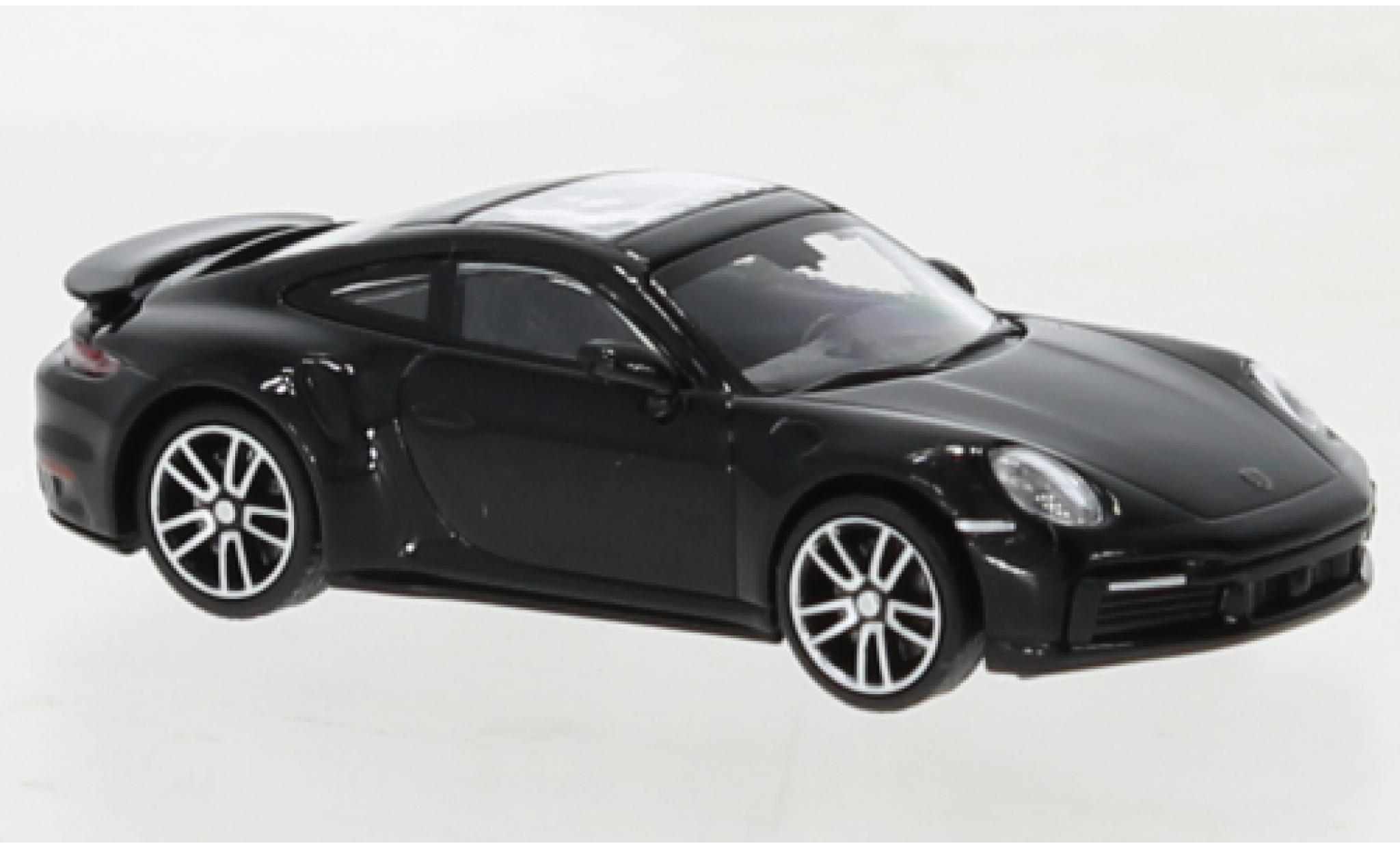 Porsche 992 Turbo s 1/87 Minichamps 911  Turbo S black 2020 diecast model cars