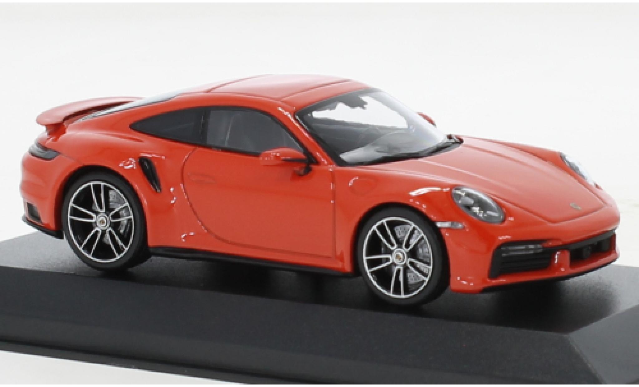 Porsche 992 Turbo s 1/43 Minichamps 911  Turbo S orange 2020 diecast model cars