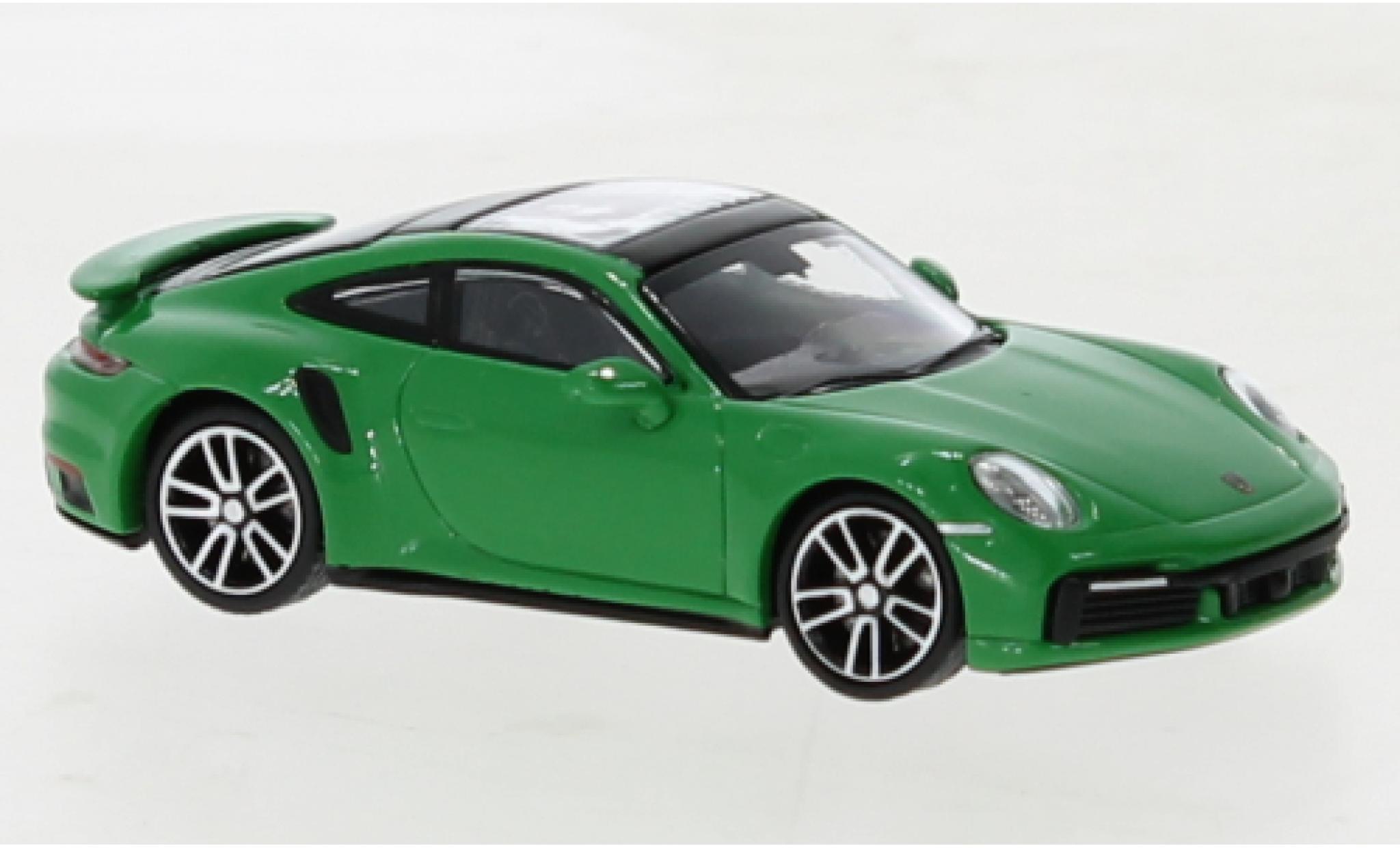 Porsche 992 Turbo s 1/87 Minichamps 911  Turbo S green 2020 diecast model cars