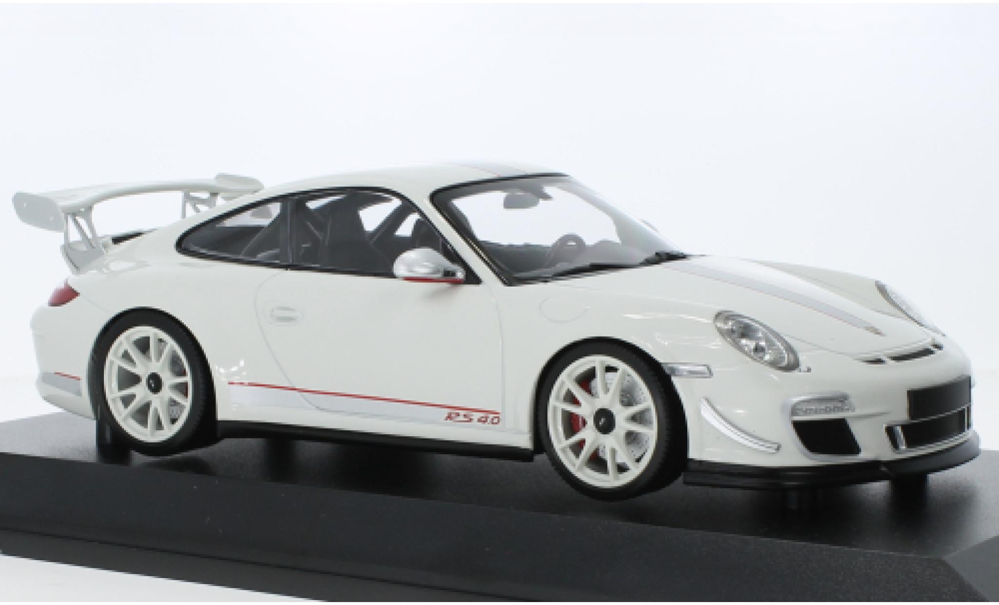 Porsche 997 GT3 RS 1/18 Minichamps 911 (/II) 4.0 white 2011 diecast model cars
