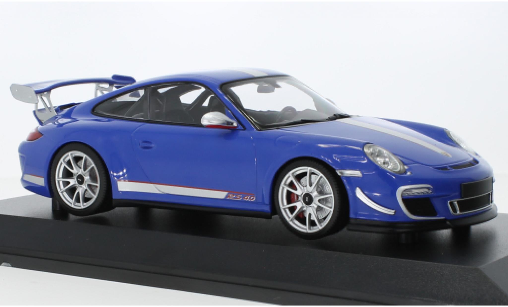 Porsche 991 GT3 RS 1/18 Minichamps 911 4.0 blue 2011 diecast model cars