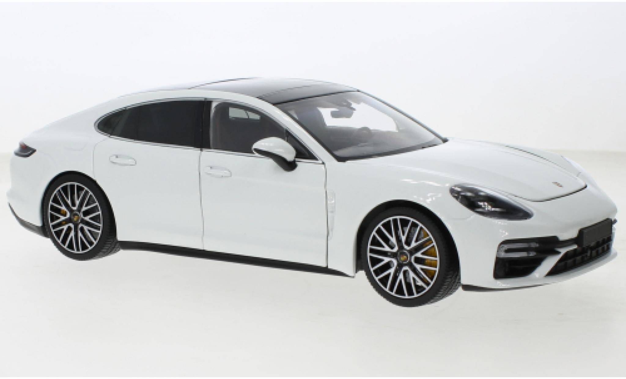 Porsche Panamera Turbo S 1/18 Minichamps metallise white 2020 diecast model cars