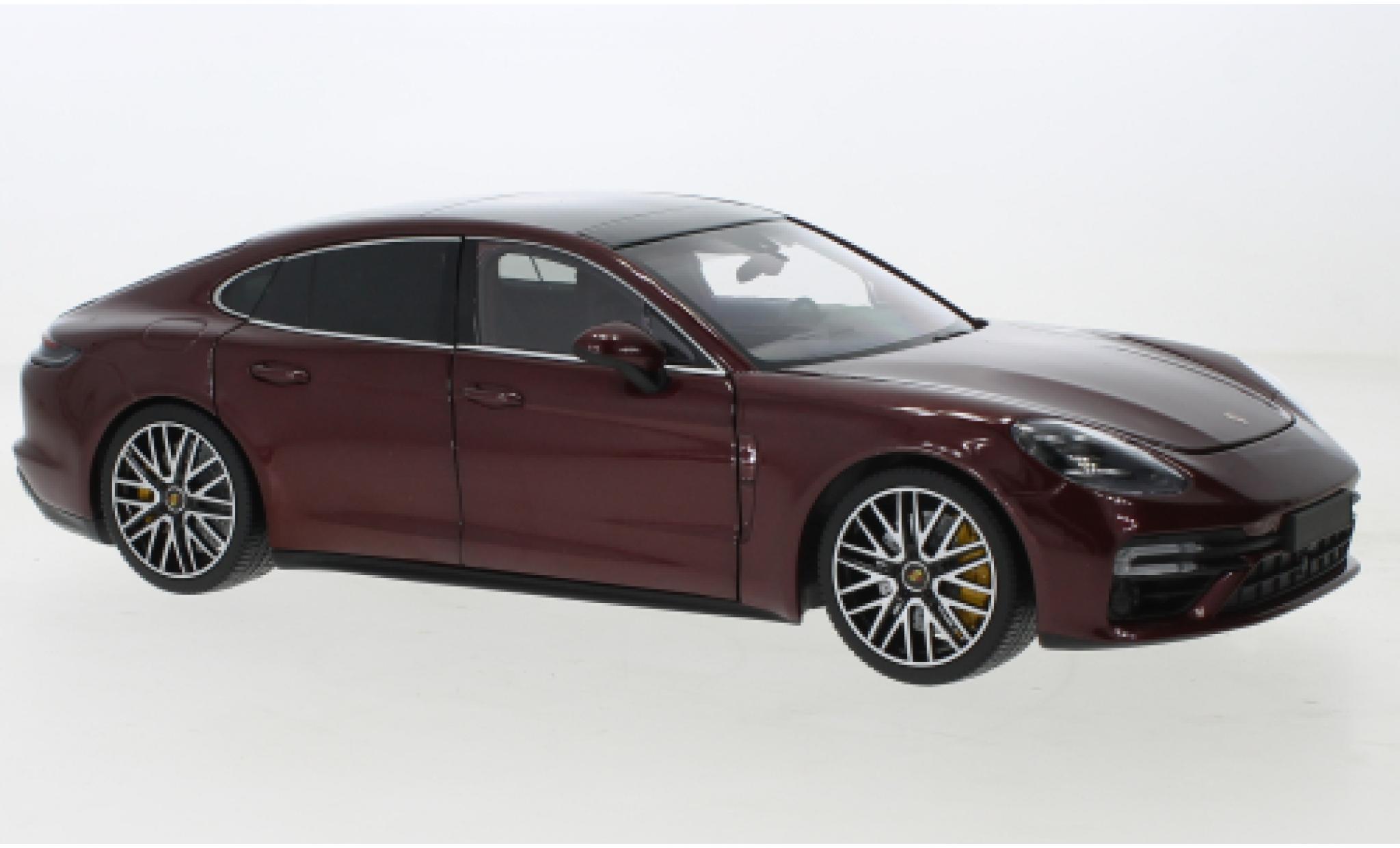 Porsche Panamera Turbo S 1/18 Minichamps metallise red 2020 diecast model cars