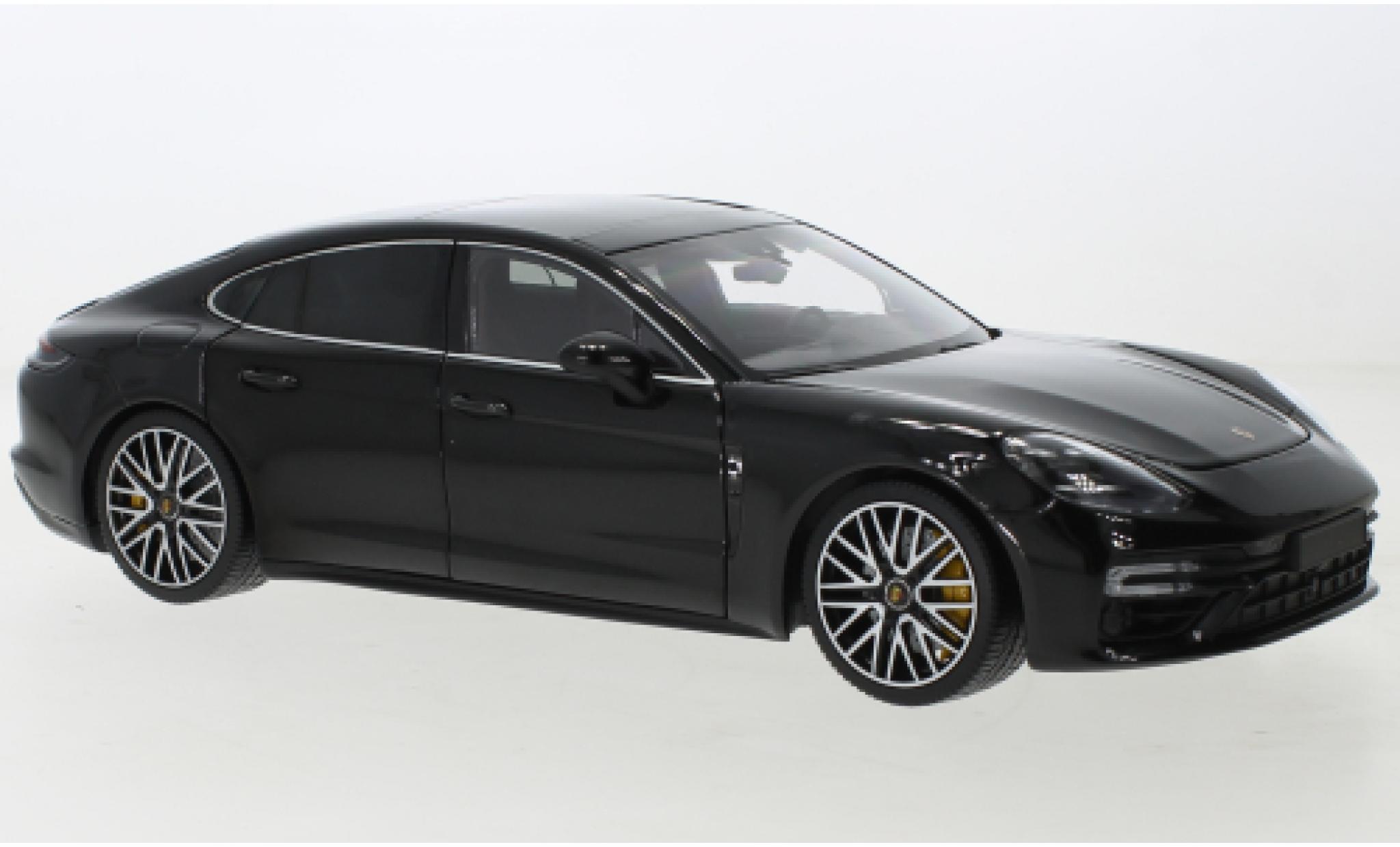 Porsche Panamera Turbo S 1/18 Minichamps metallise black 2020 diecast model cars