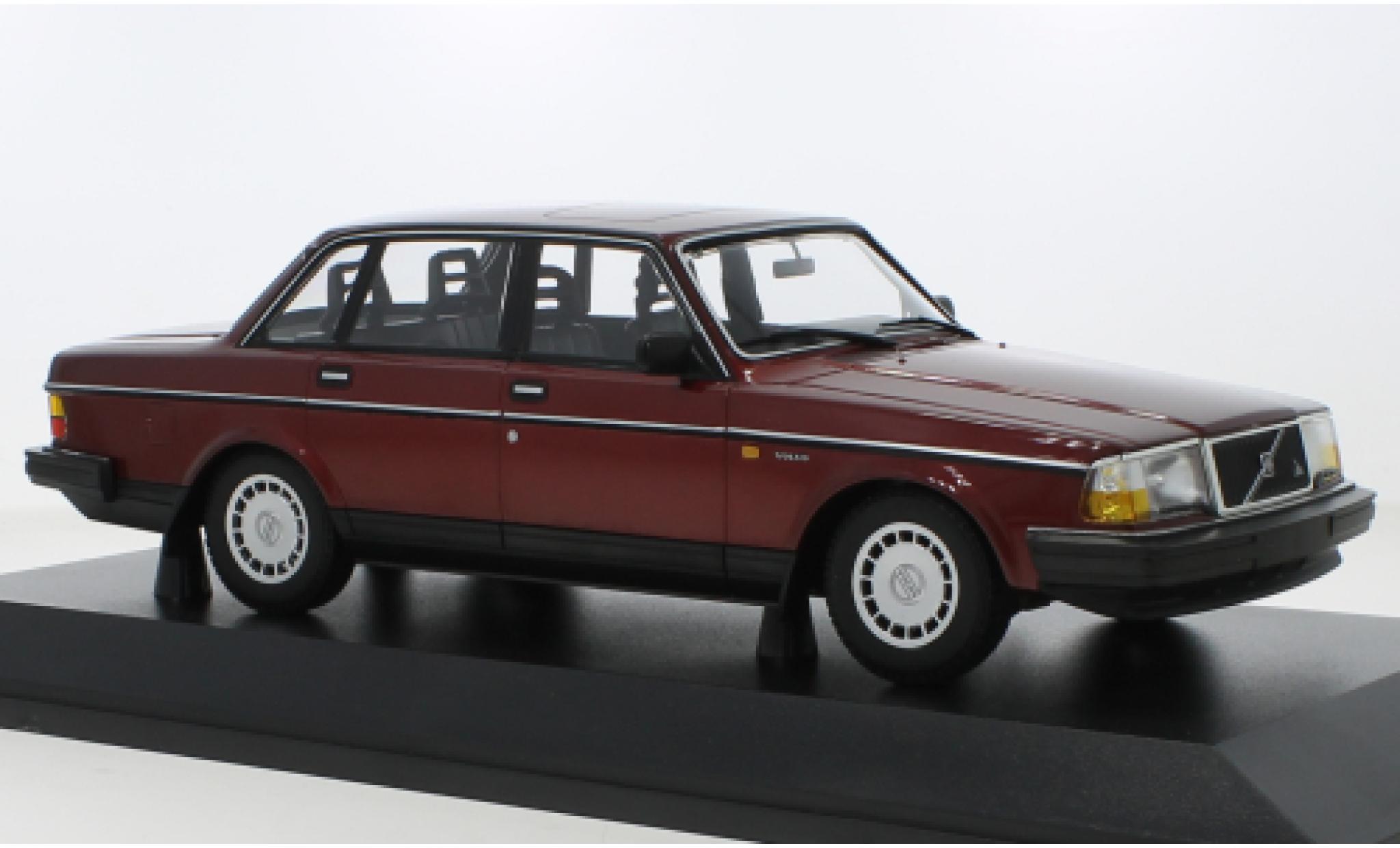 Volvo 240 1/18 Minichamps GL metallise red fonc&eacute; 1986 diecast model cars