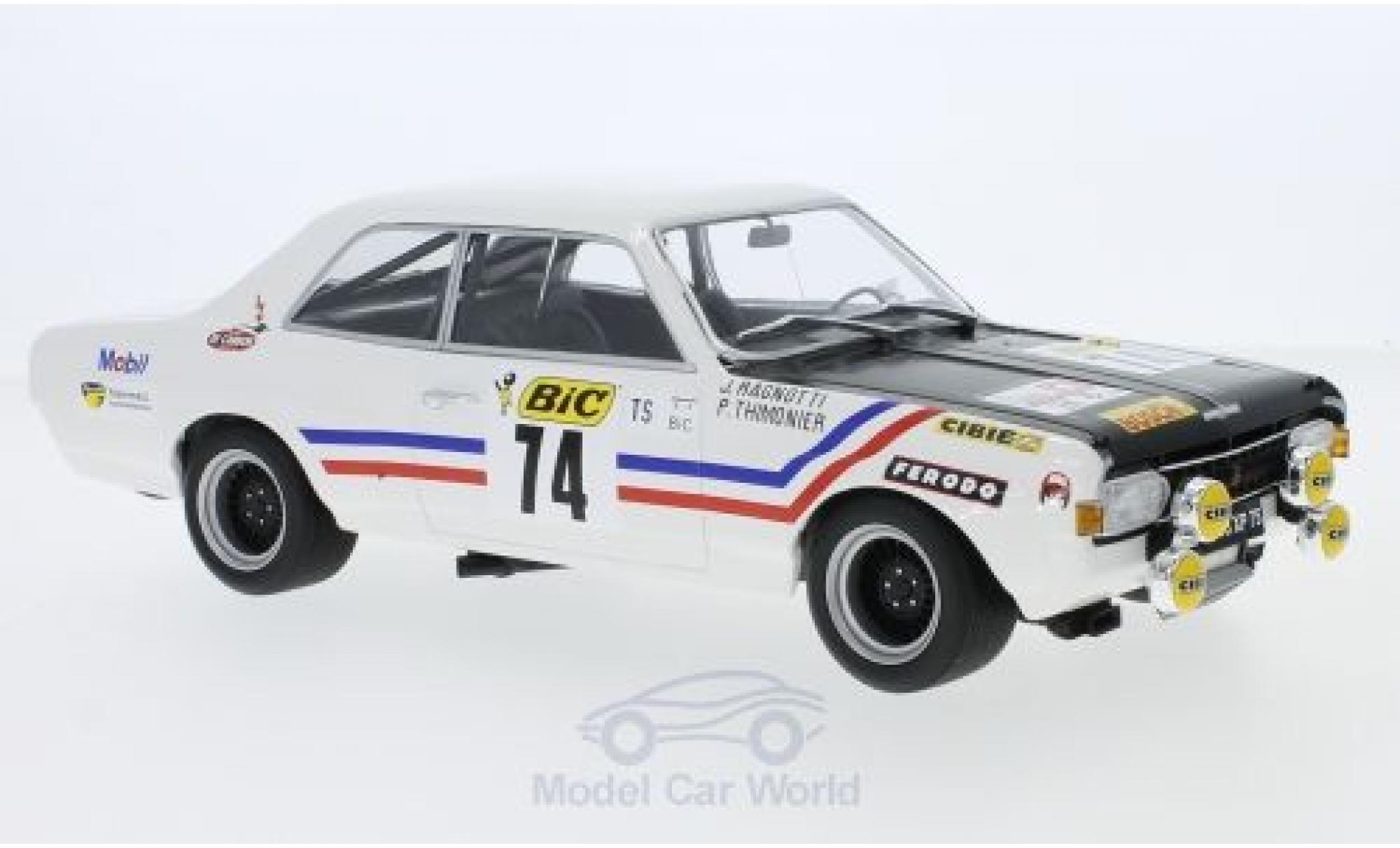 Opel Commodore C 1/18 Minichamps A Steinmetz No.74 Tour de France Auto 1971 J.Ragnotti/P.Thimonier diecast model cars