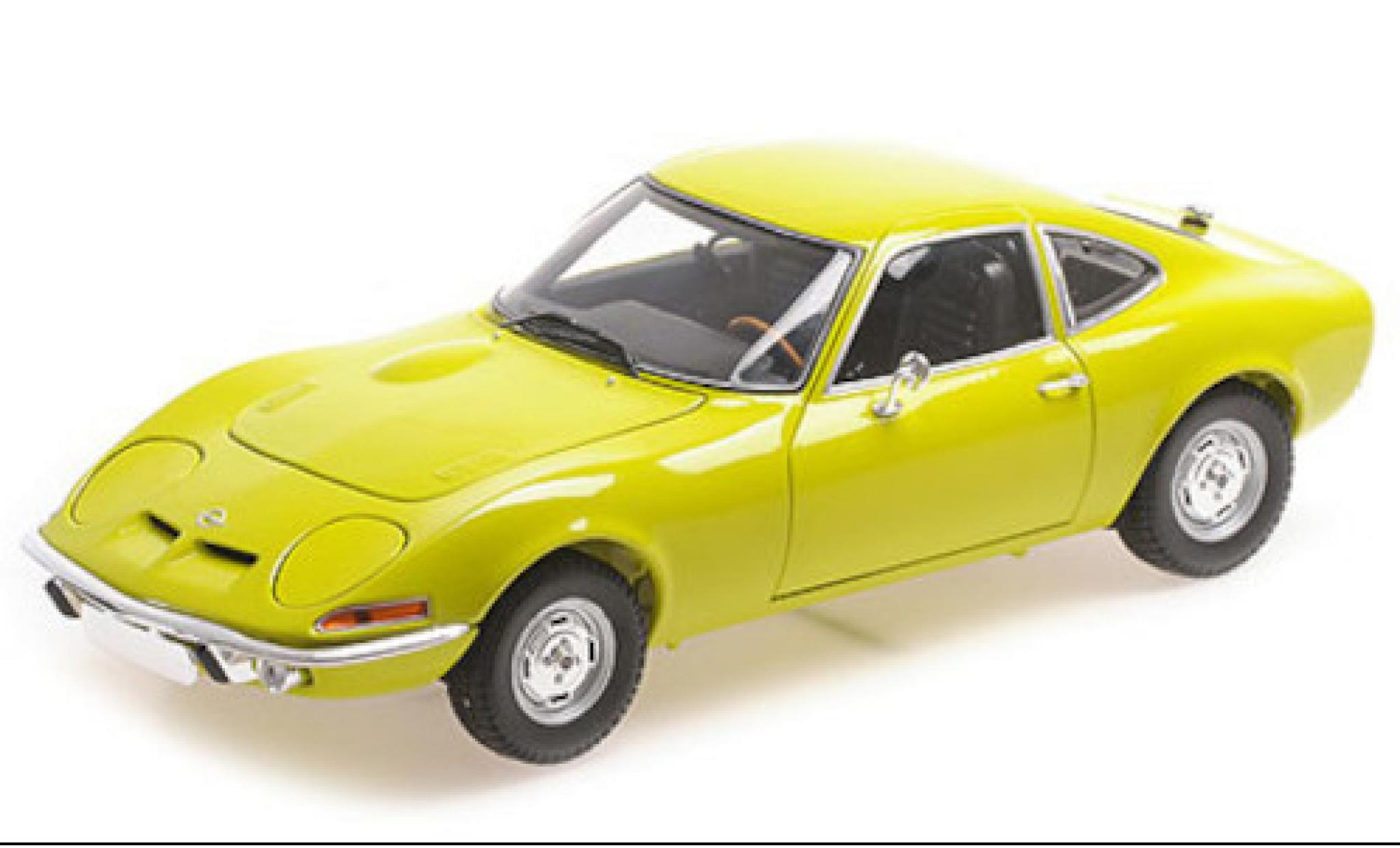 Opel GT 1/18 Minichamps yellow 1970 diecast model cars