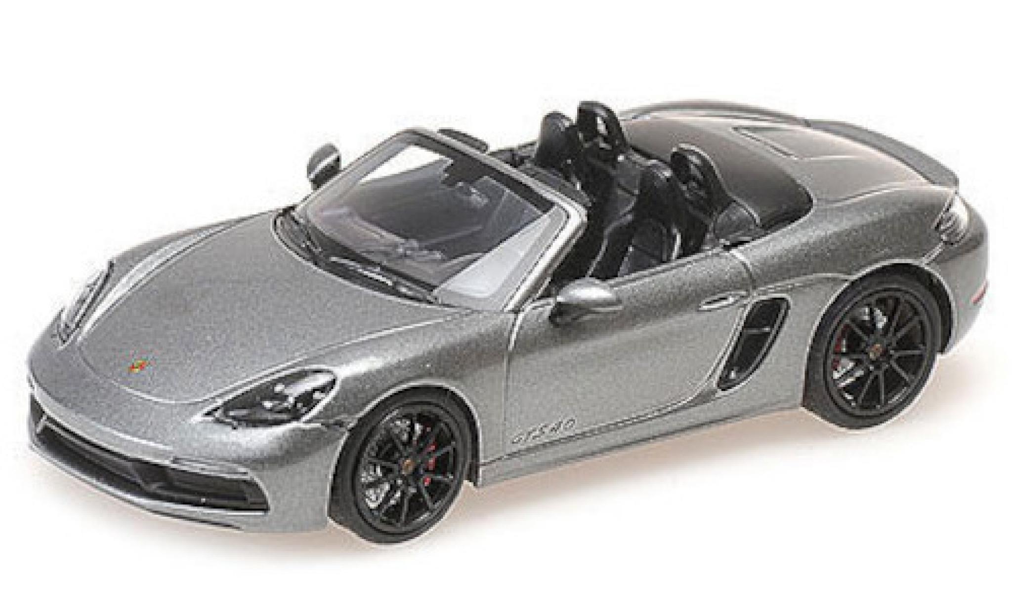 Porsche Boxster 1/43 Minichamps 718 GTS 4.0 (982) metallic grey 2020 diecast model cars