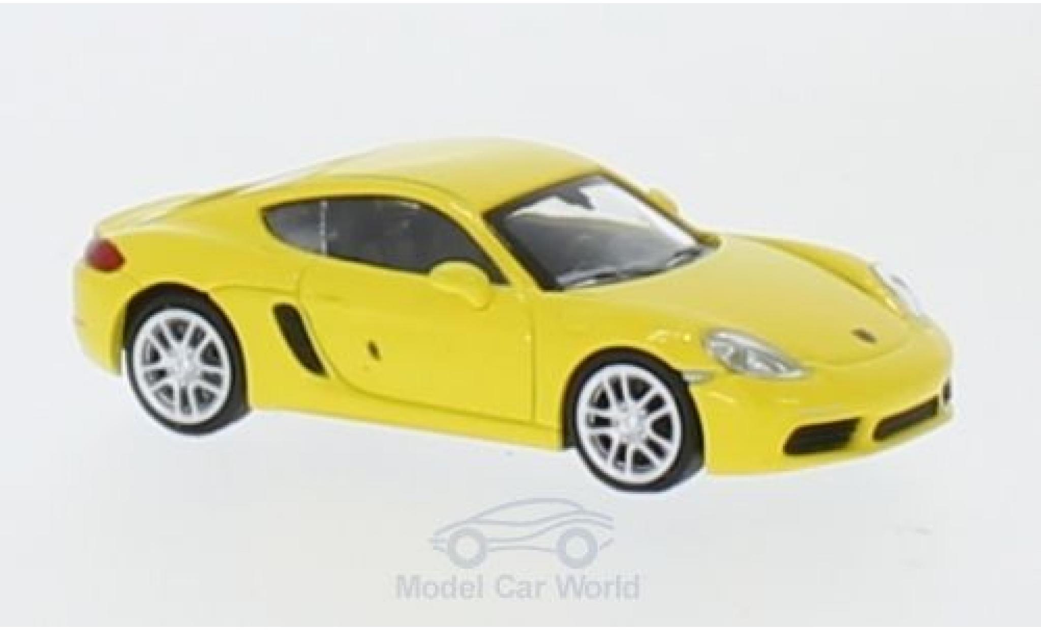 Porsche Cayman 1/87 Minichamps 718 yellow 2016 diecast model cars