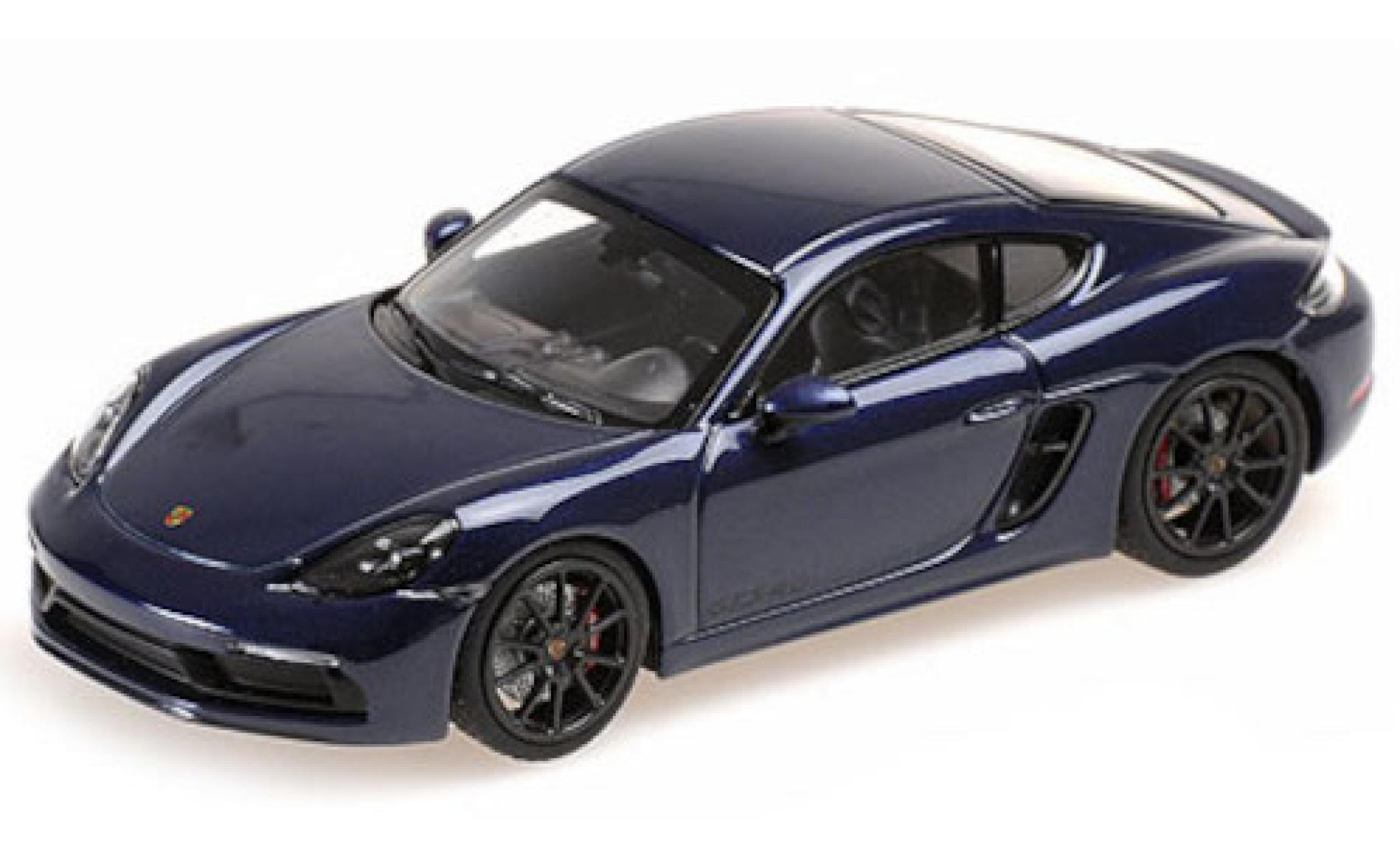Porsche Cayman GTS 1/43 Minichamps 718 GTS (982) metallic blue 2020 diecast model cars