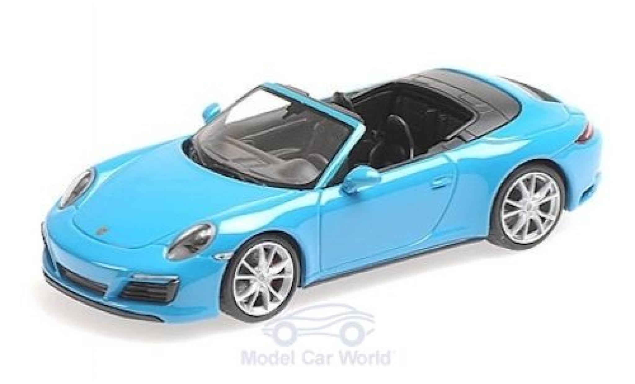 Porsche 991 1/43 Minichamps 911 (.2) Carrera 4 Convertible blue 2016 diecast model cars