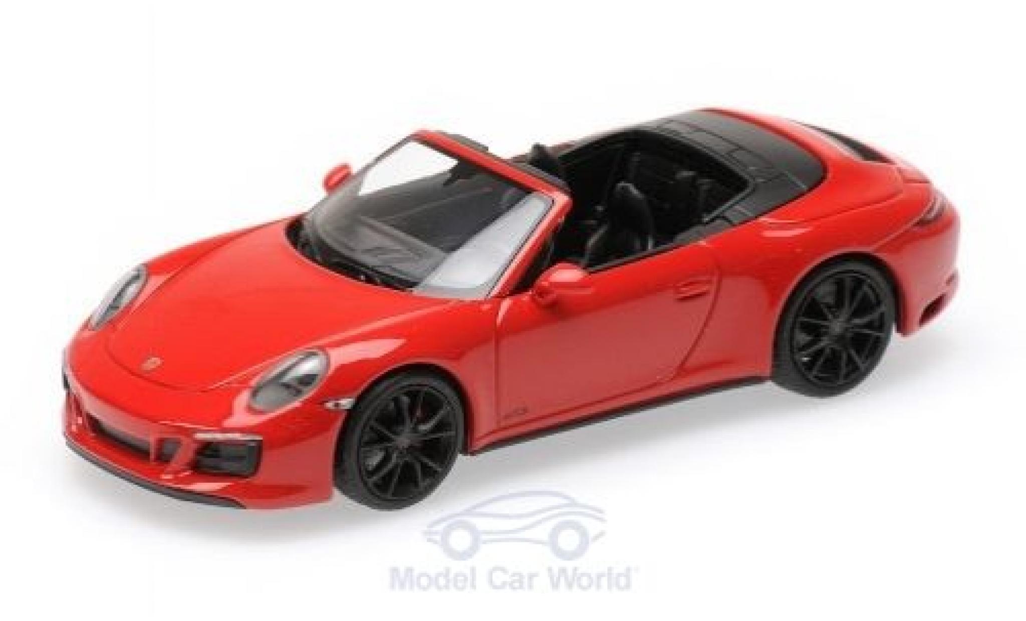 Porsche 991 GTS 1/43 Minichamps 911 (.2) Carrera 4 GTS Convertible red 2016 diecast model cars