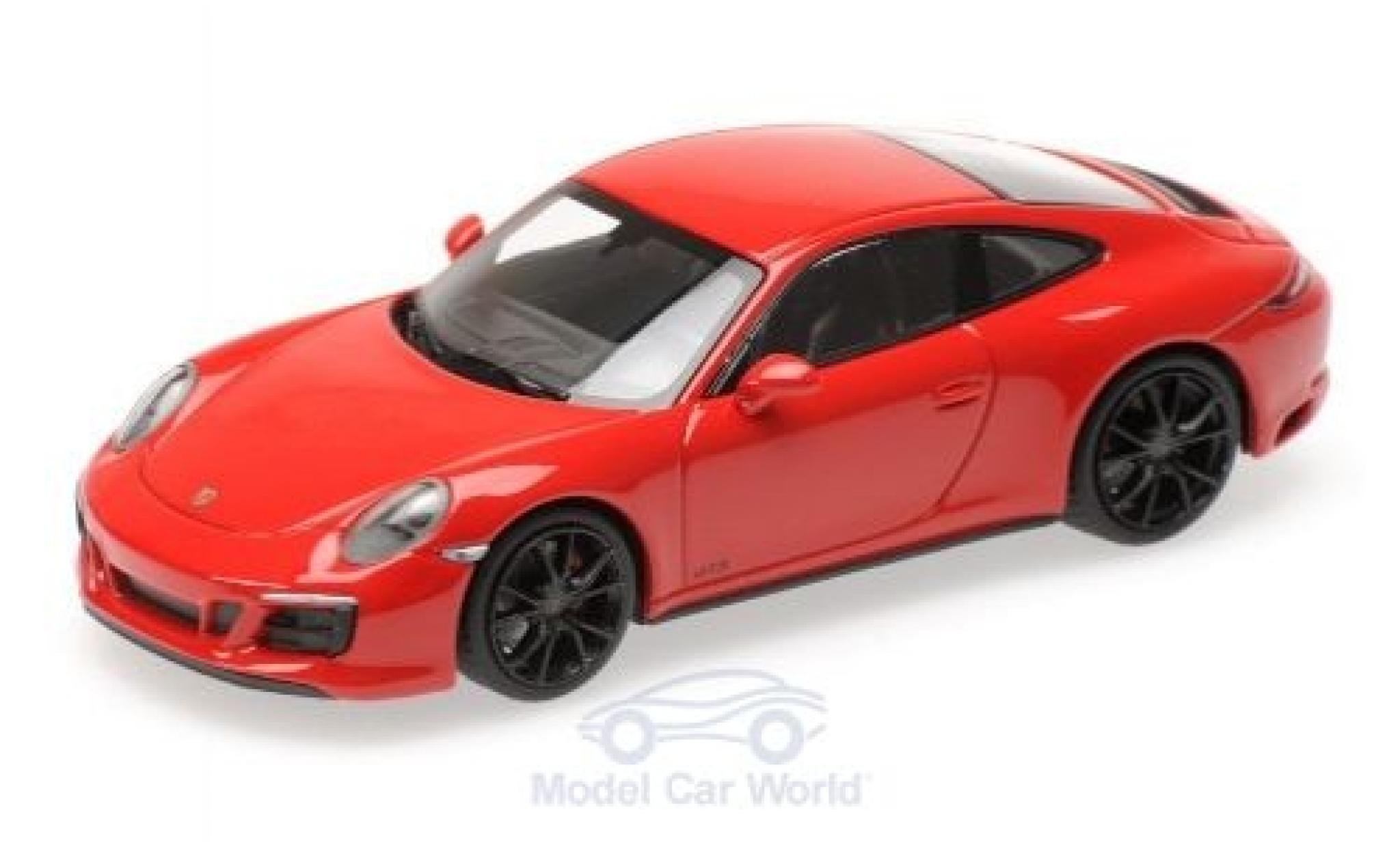 Porsche 991 GTS 1/43 Minichamps 911 (.2) Carrera 4 GTS red 2017 diecast model cars