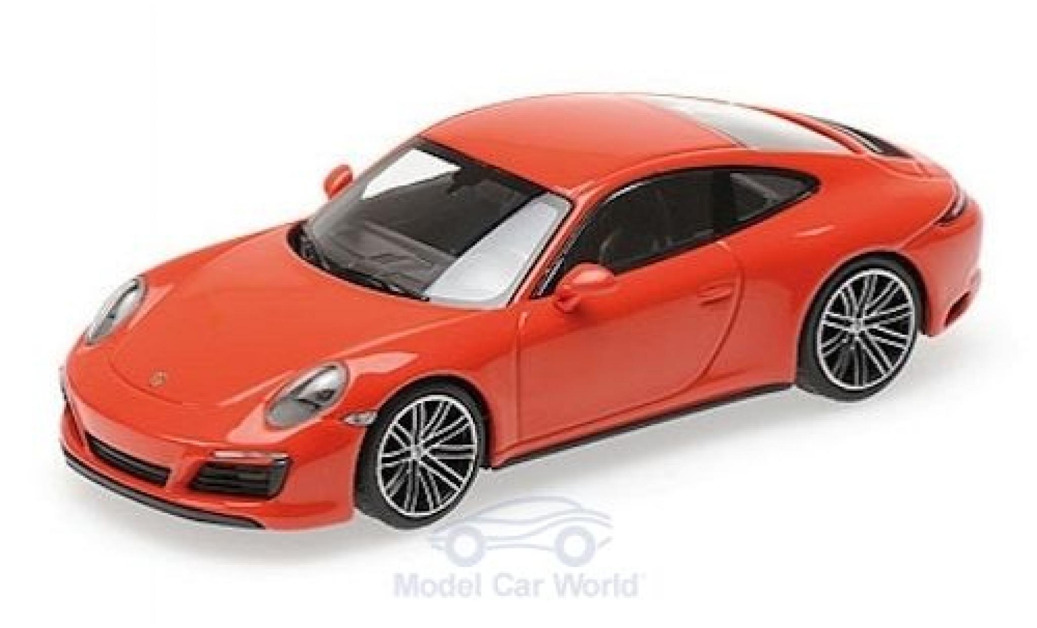 Porsche 991 4S 1/43 Minichamps 911 (.2) Carrera 4S orange 2016 diecast model cars