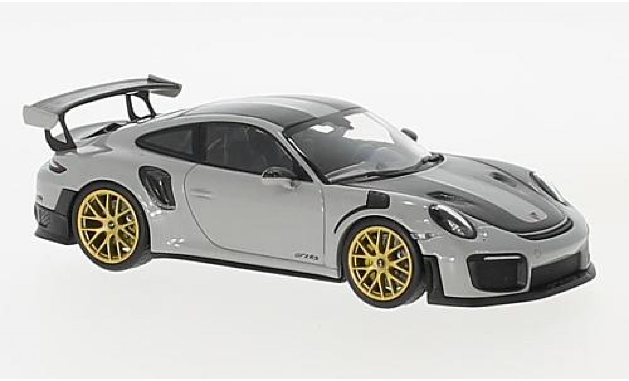 Porsche 991 GT2 RS 1/43 Minichamps 911 (.2) GT2RS grey/carbon 2018 Weissachpaket diecast model cars