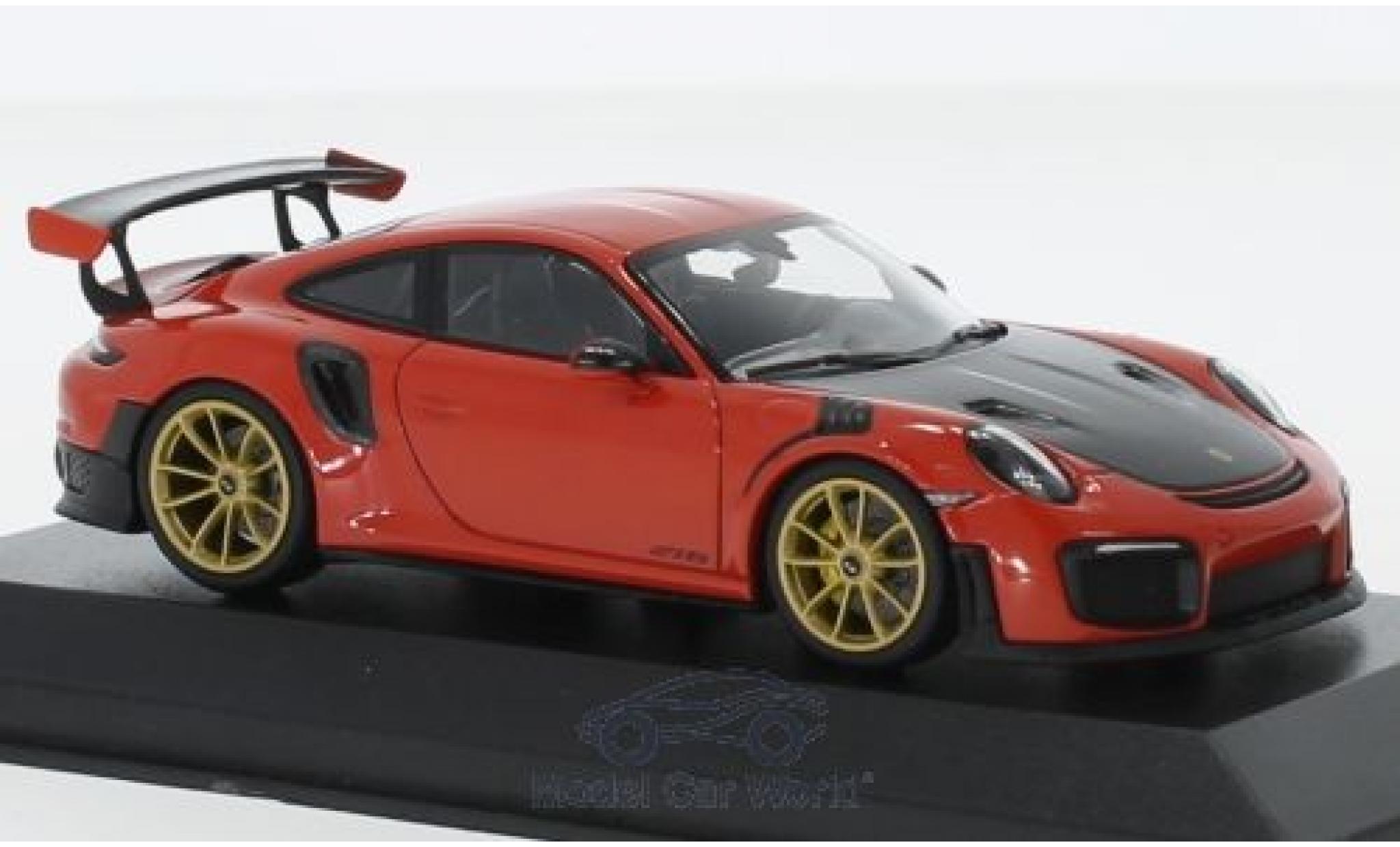 Porsche 991 GT2 RS 1/43 Minichamps 911 (.2) GT2RS orange 2018 diecast model cars