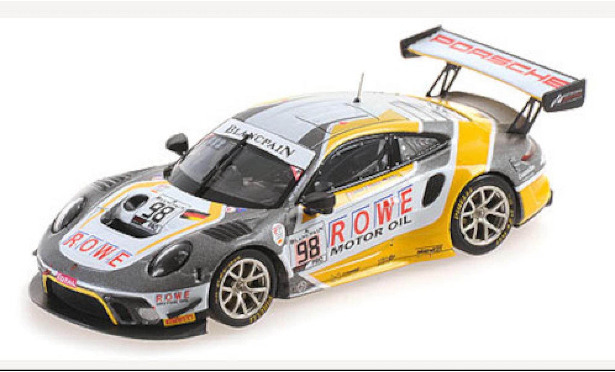 Porsche 992 GT3 R 1/43 Minichamps 911 (991.2) GT3 R No.98 ROWE Racing 24h Spa 2019 R.Dumas/M.Jaminet/S.M&uuml;ller diecast model cars