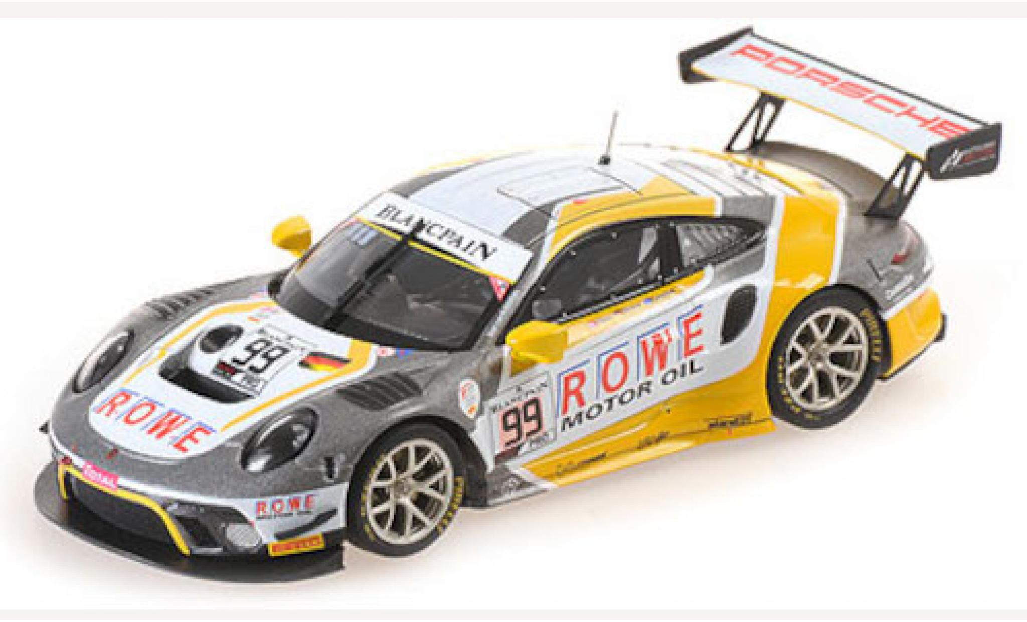 Porsche 992 GT3 R 1/43 Minichamps 911 (991.2) GT3 R No.99 ROWE Racing 24h Spa 2019 M.Campbell/D.Olsen/D.Werner diecast model cars